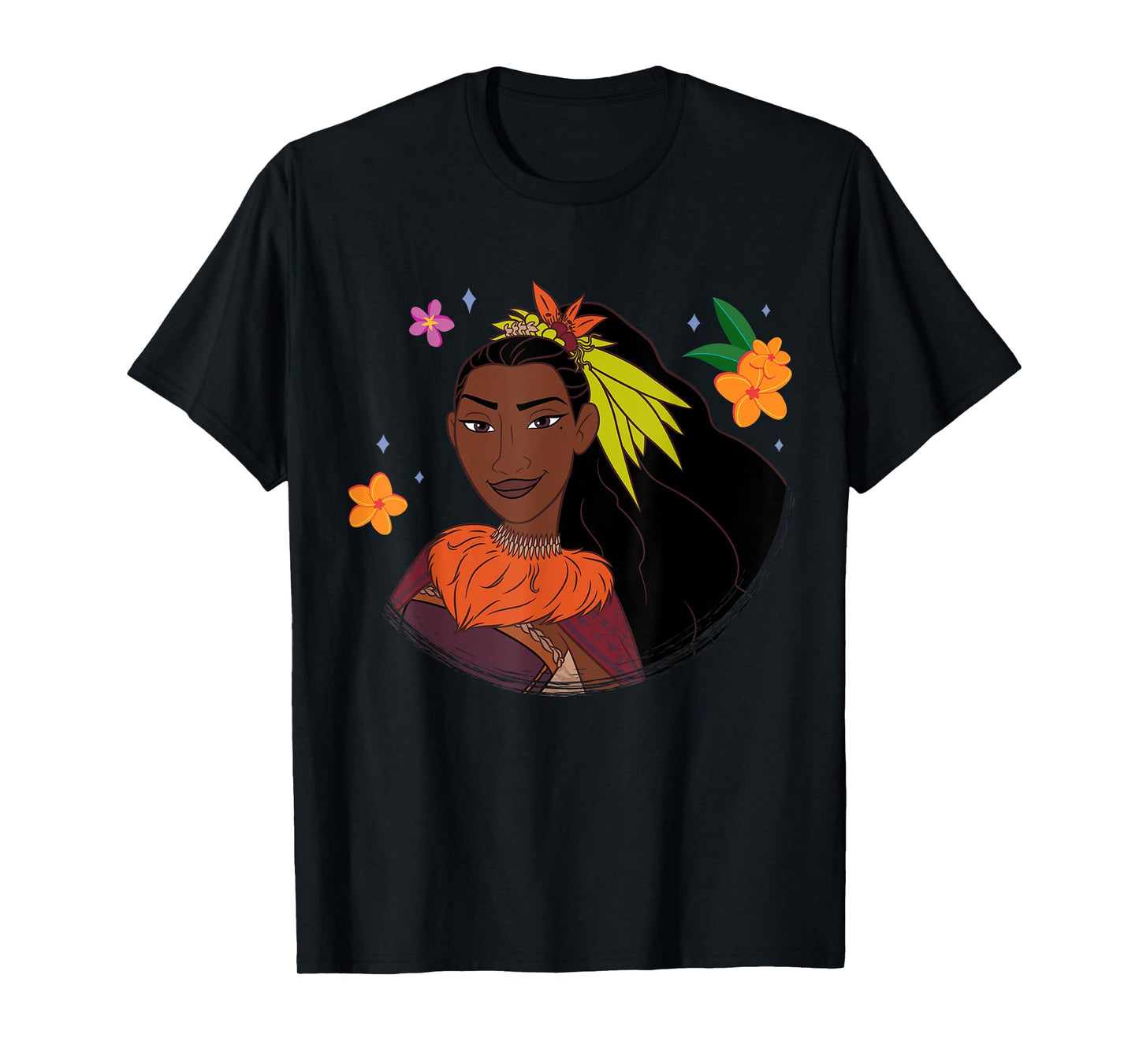 Disney Moana 2 Big Face Matangi Tropical Flowers Costume T-Shirt