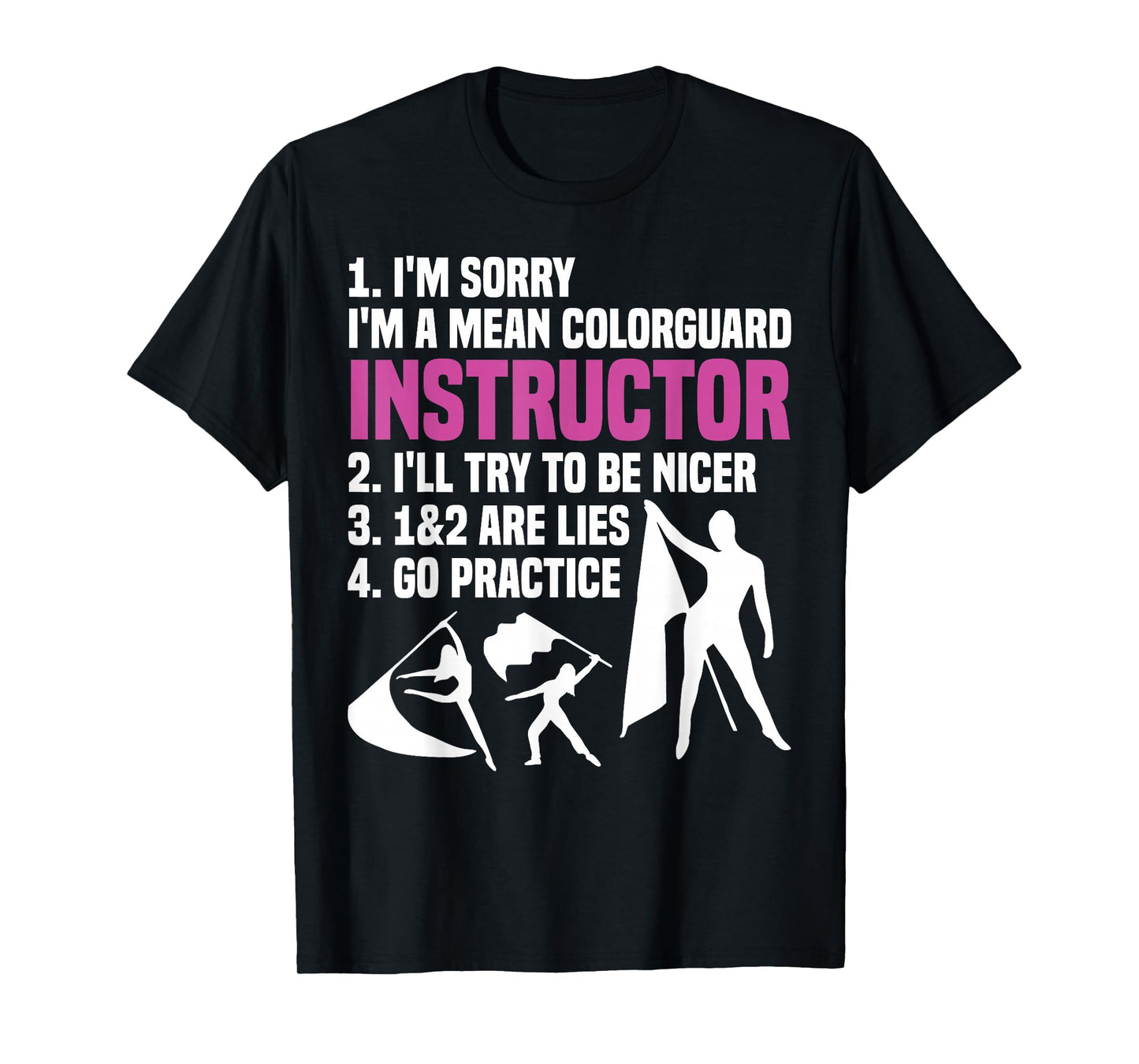 Winter Guard Senior Uniform Captain Color Guard Instructor T-Shirt