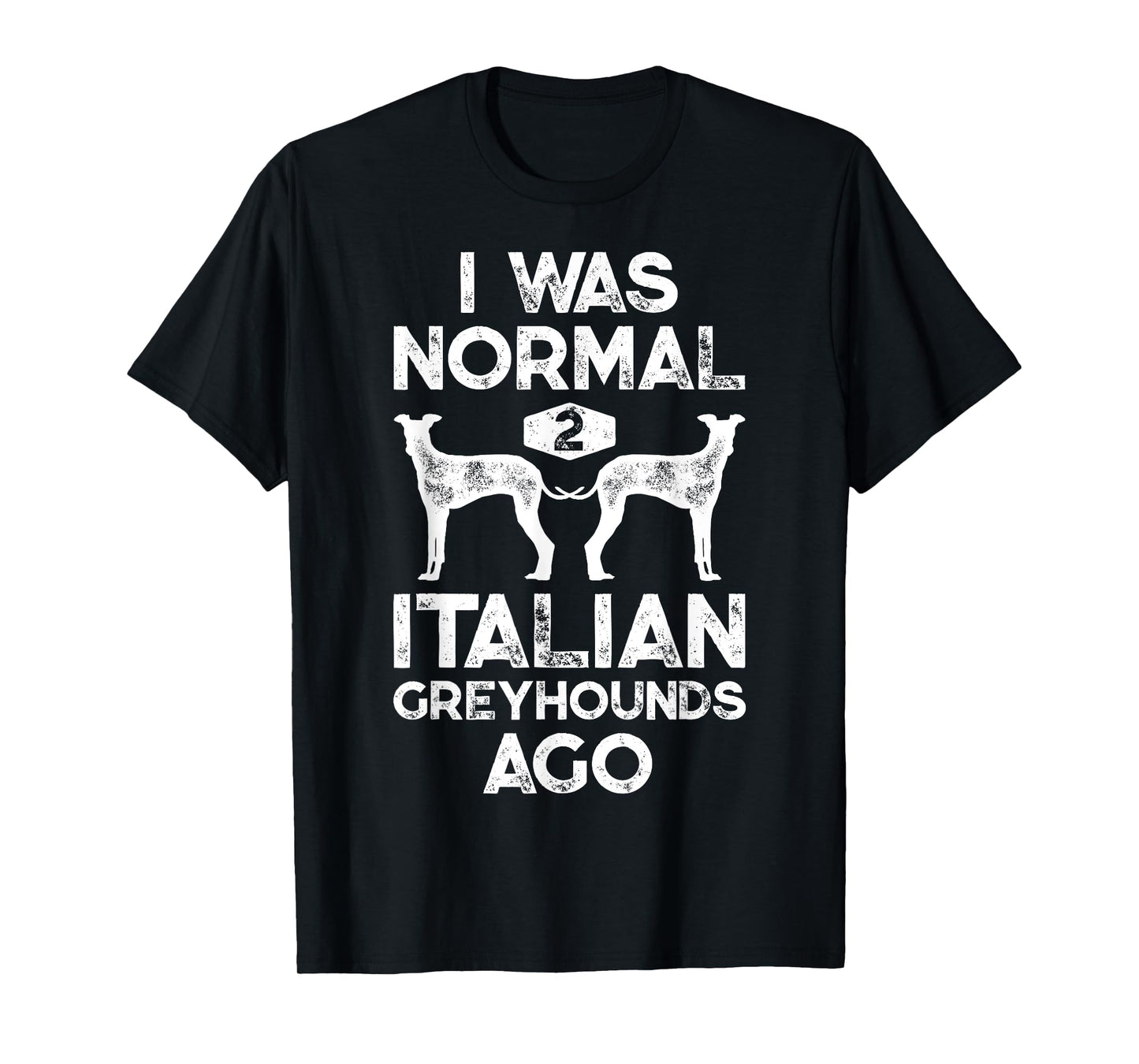 I Was Normal 2 Italian Greyhounds Ago Funny Dog Vintage Gift T-Shirt for Men Women Kids