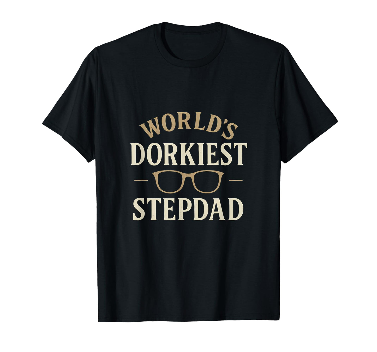 World's Dorkiest Stepdad Gold Vintage Serif T-Shirt