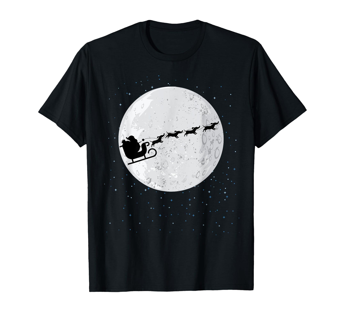 Dachshund Santa Sleigh Wiener Dog Christmas Gift T-Shirt for Men Women Kids