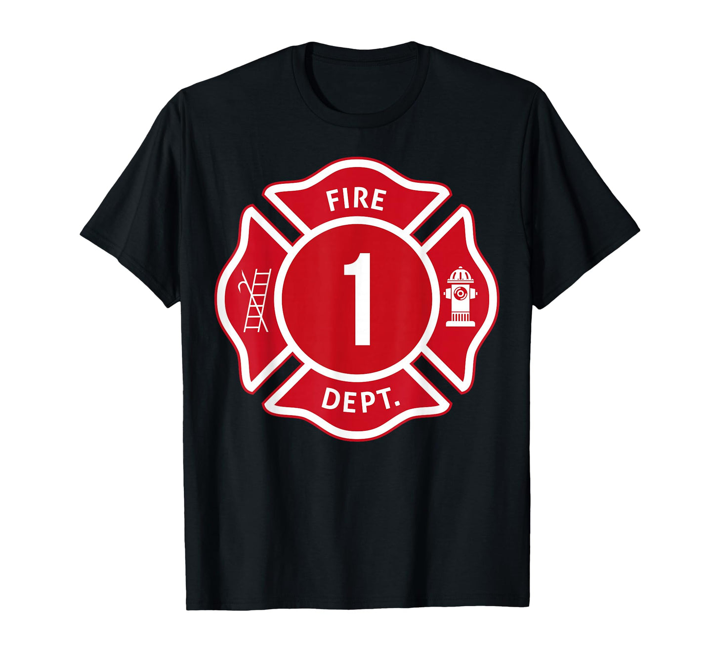Kids Fire Truck 1st Birthday Boy Firefighter 1 Year Old T-Shirt