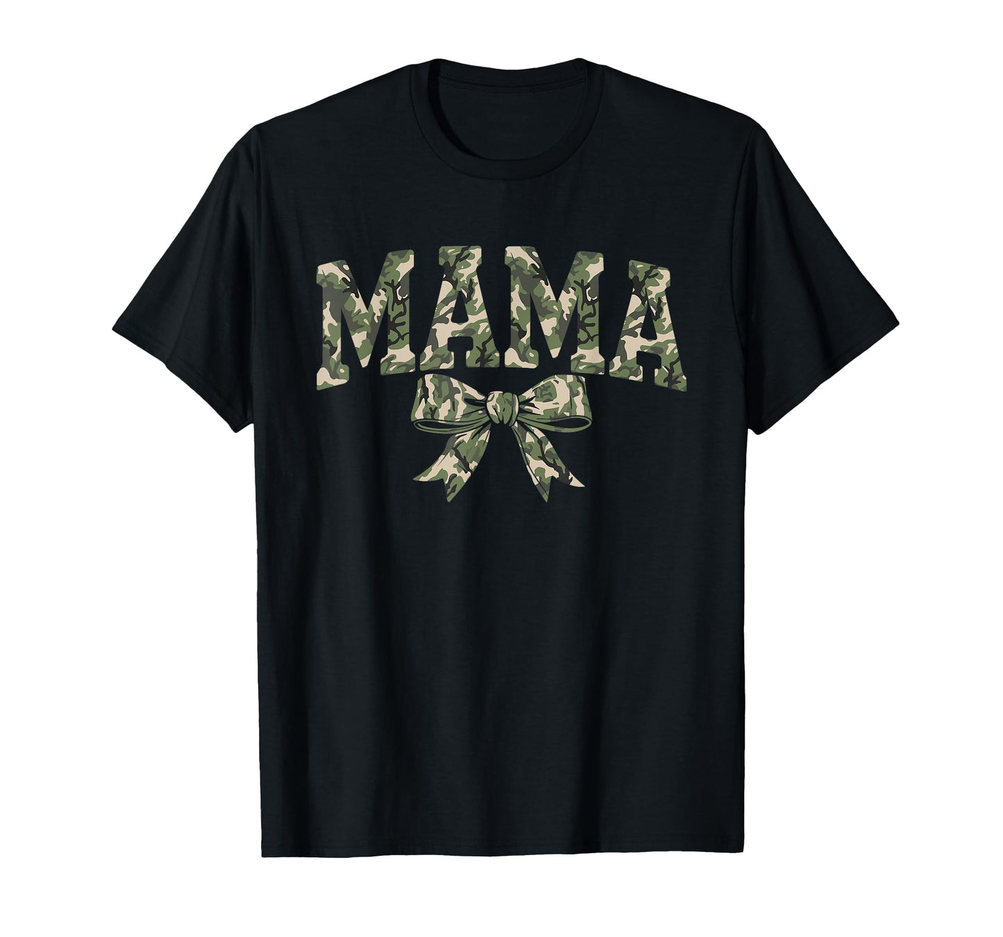 Coquette Camo Bow Mama Camouflage Mom Hunting Mother's Day T-Shirt