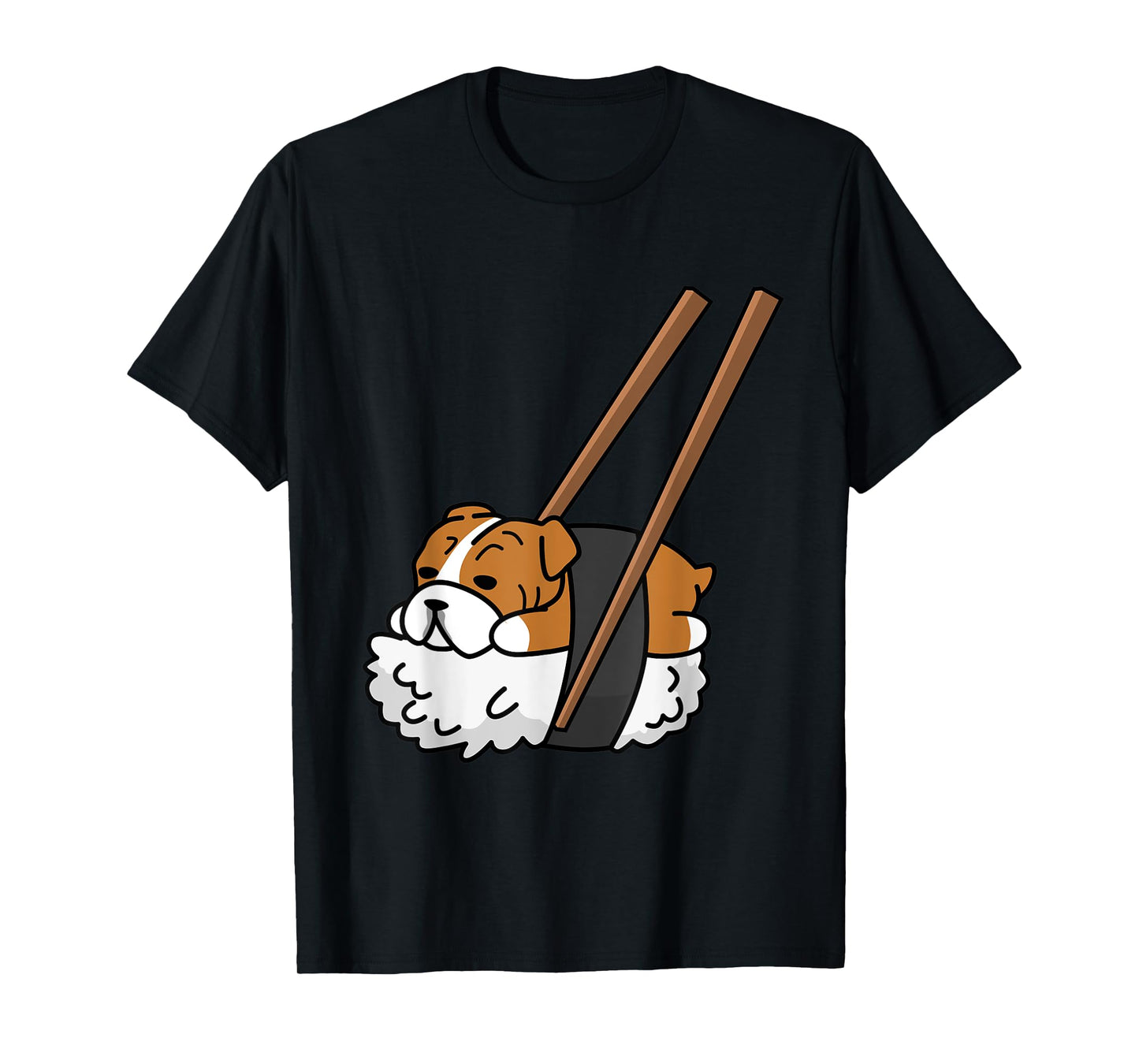 Sushi Bulldog English Dog T-Shirt