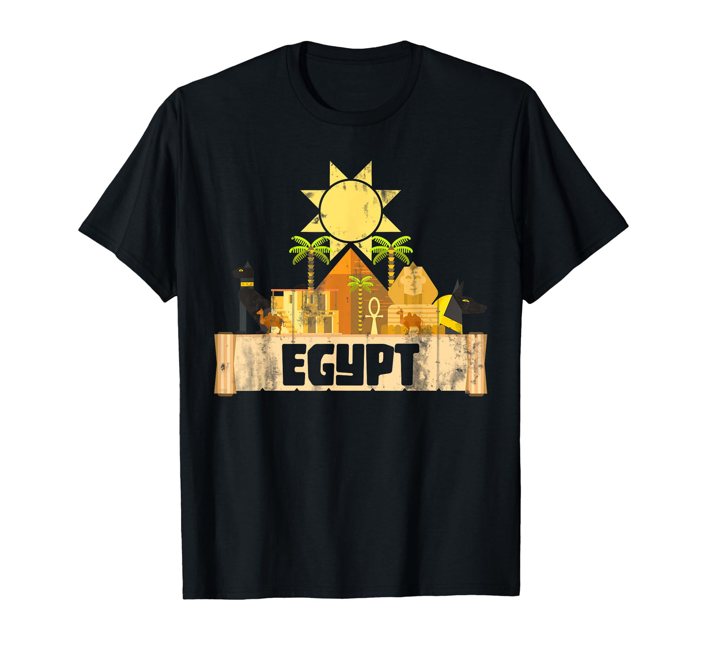 Egypt Egyptian Pyramids Gift Idea Egypt T-Shirt Black Small Classic Fit Short Sleeve Graphic T-Shirt
