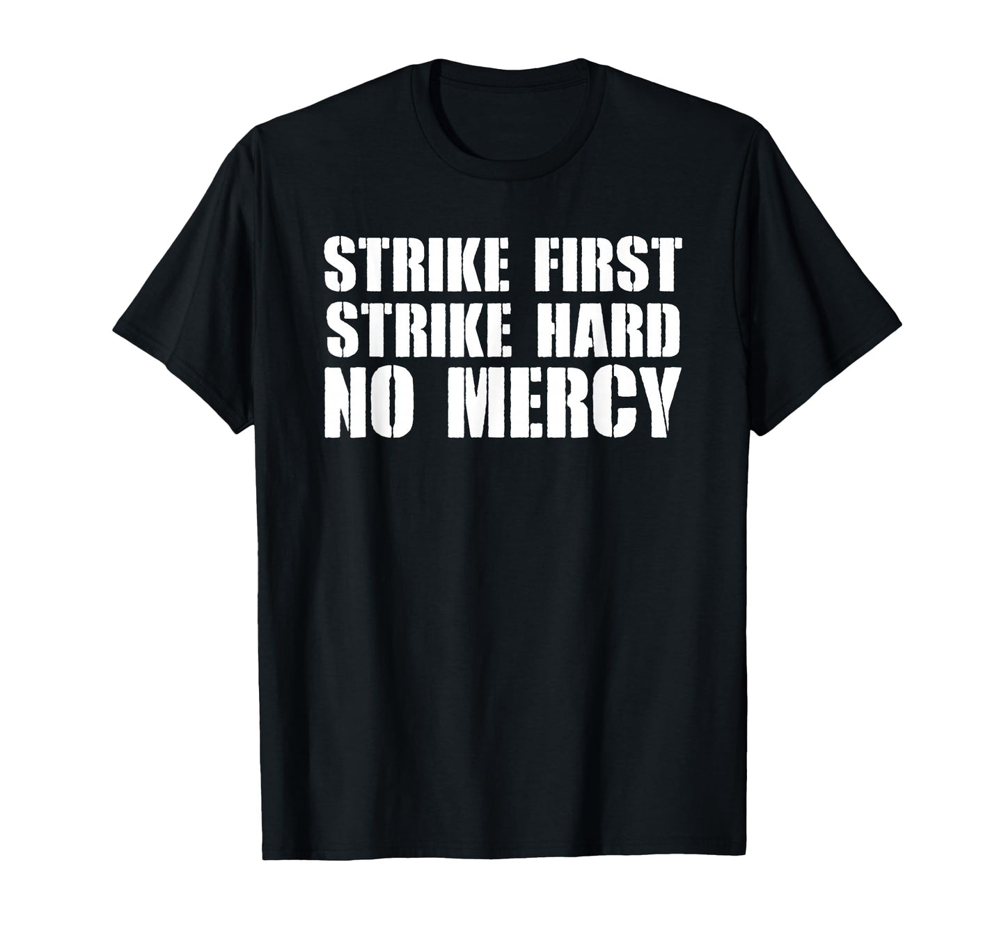 Strike First Strike Hard No Mercy Shirt Karate Dojo Cobra T-Shirt