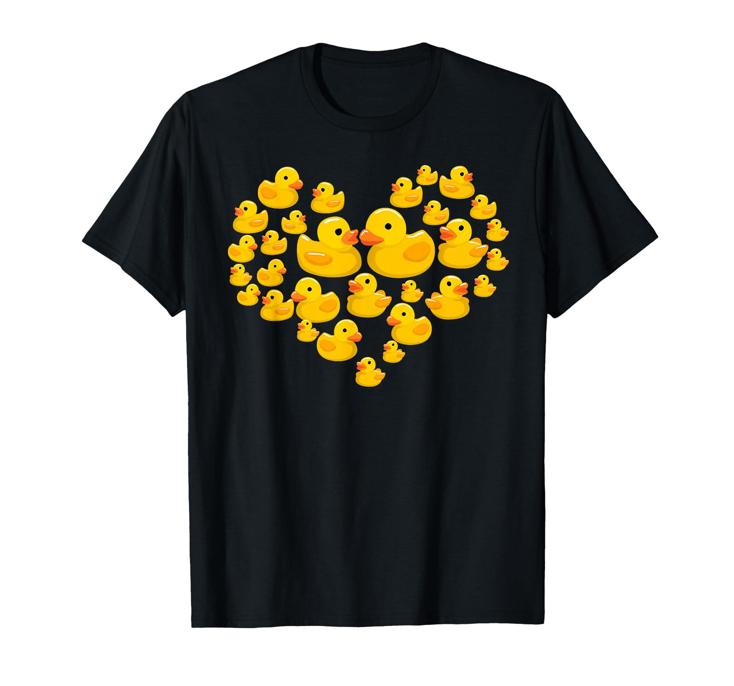 Funny Rubber Duck Gift For Men Women Cool Rubber Ducks Heart T-Shirt