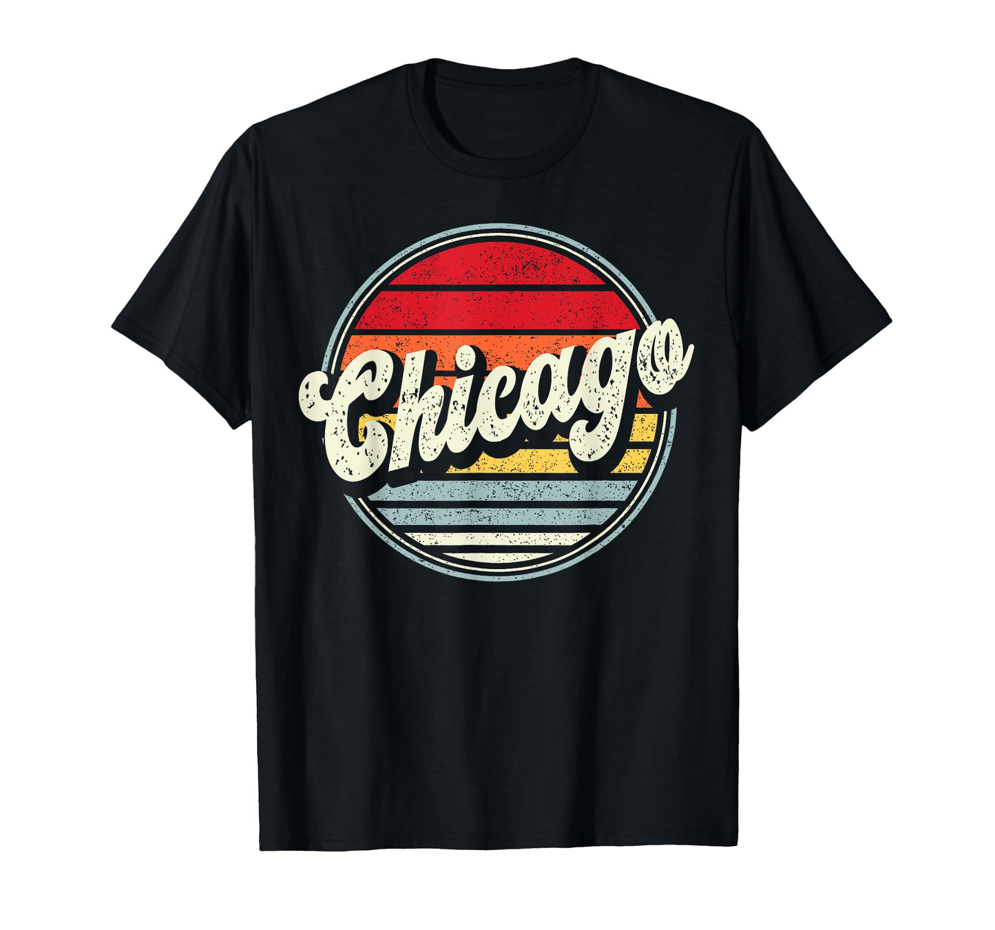 Retro Chicago Home State Cool 70s Style Sunset Men Women Kid T-Shirt