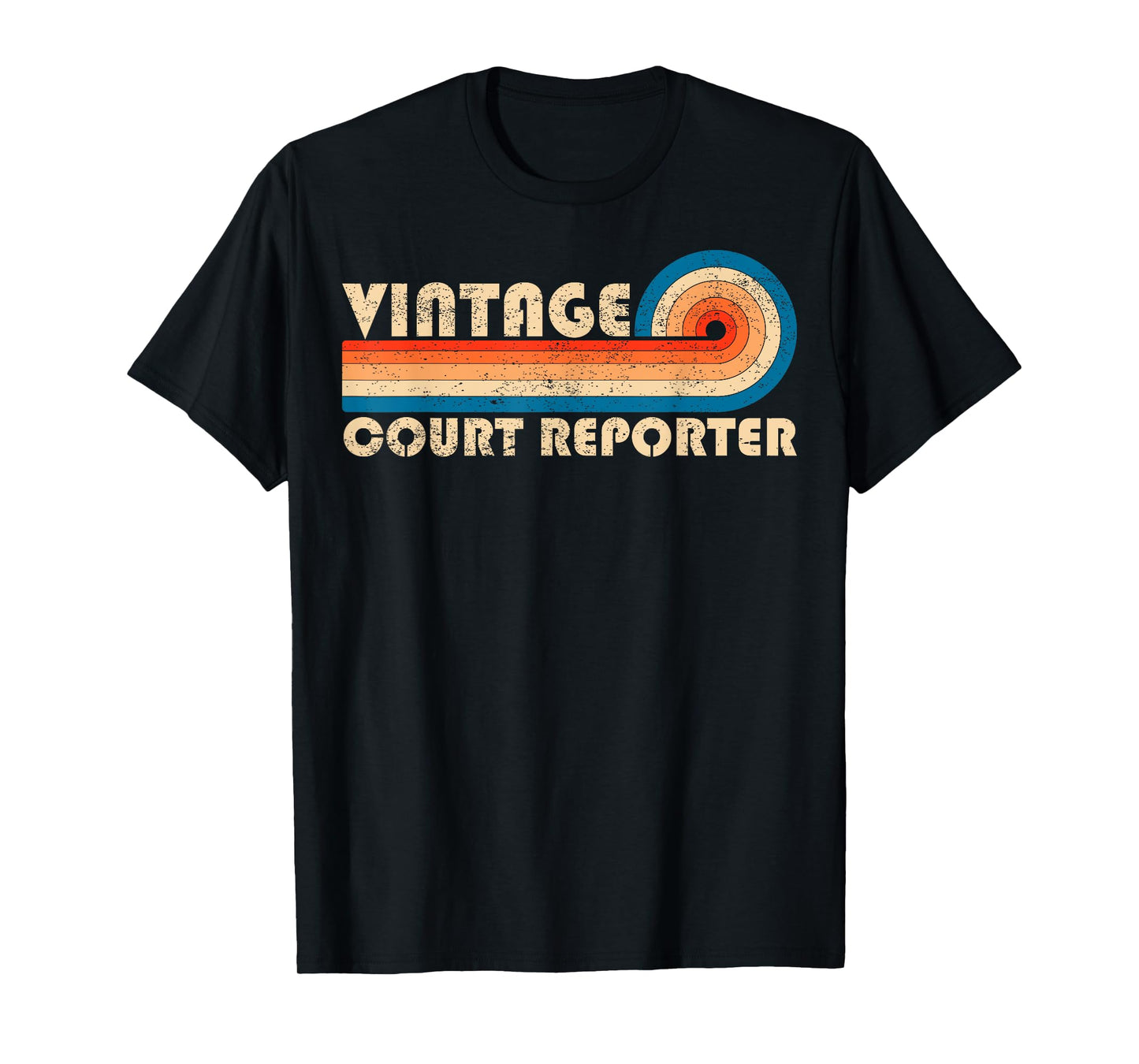 Vintage Court Reporter Job Title Birthday Idea T-Shirt