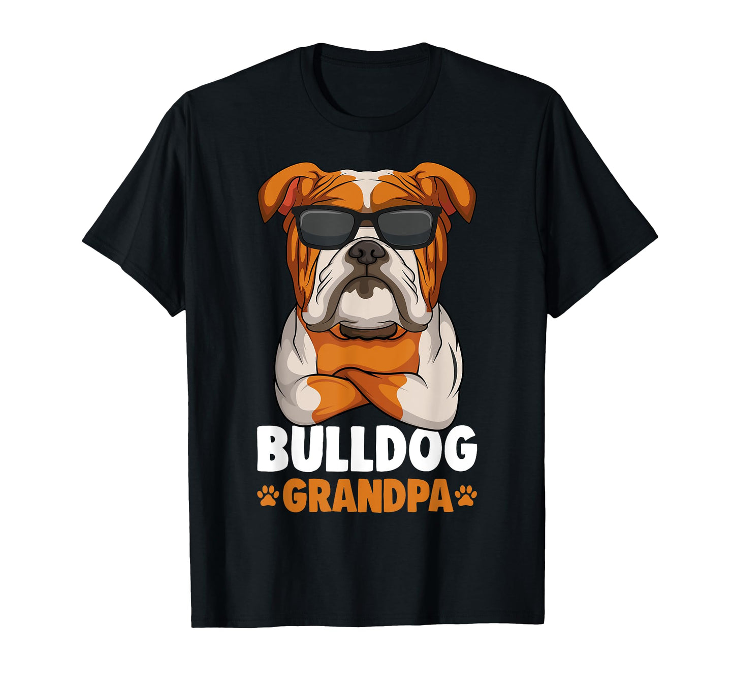 English Bulldog Grandpa Dog T-Shirt