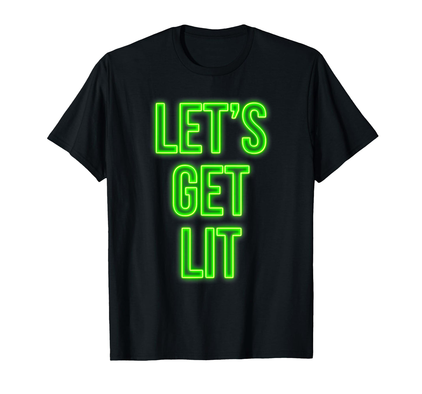 Get Lit Christmas T-Shirt Neon Vintage Retro Outfit T-Shirt