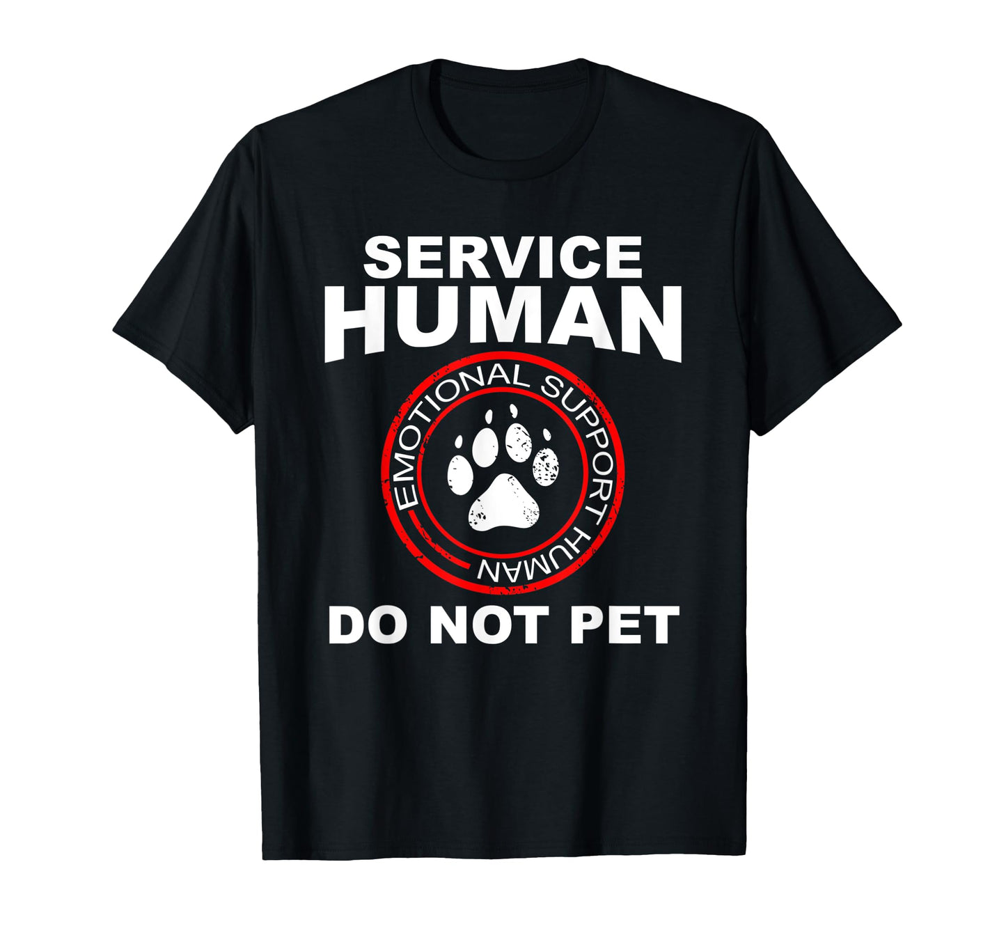 Service Human Tshirt Funny Dog Owner Emotional Support Human Small