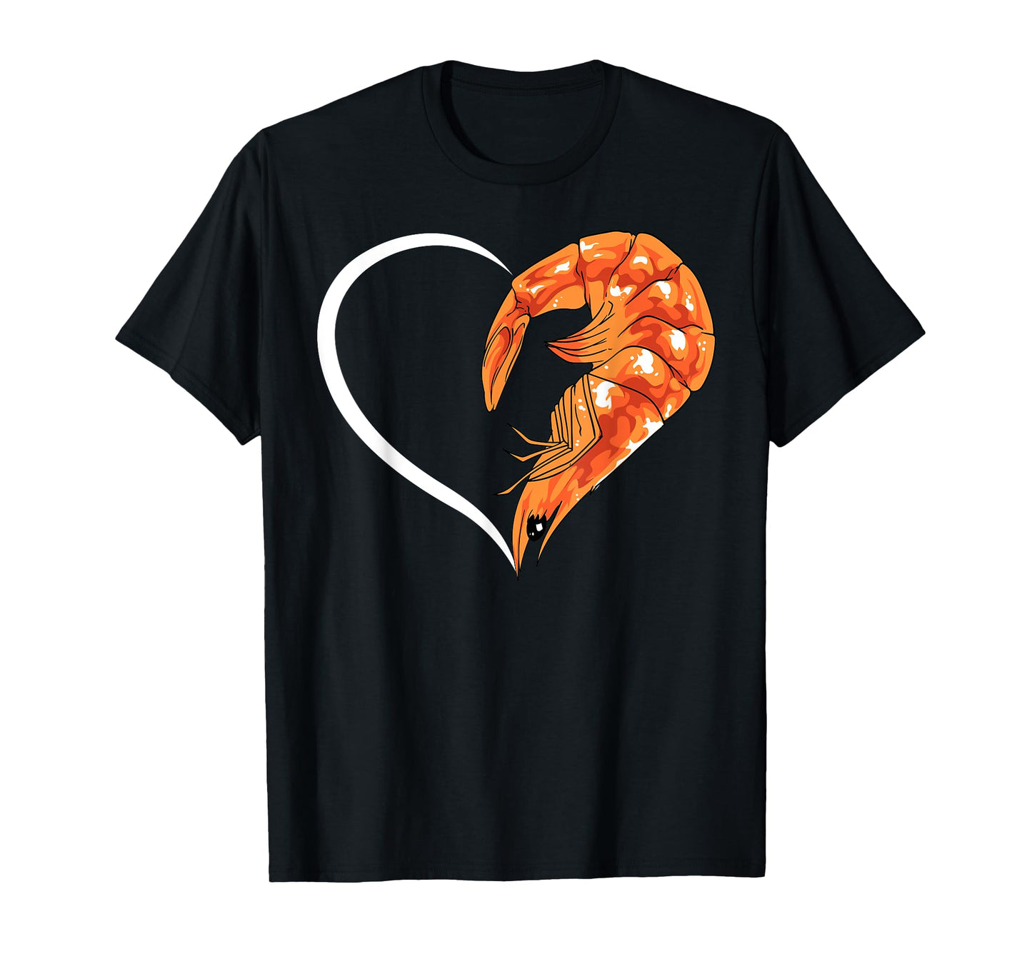 Shrimp Shirts For Women Girls Kids Heart Cute Shrimp T-Shirt