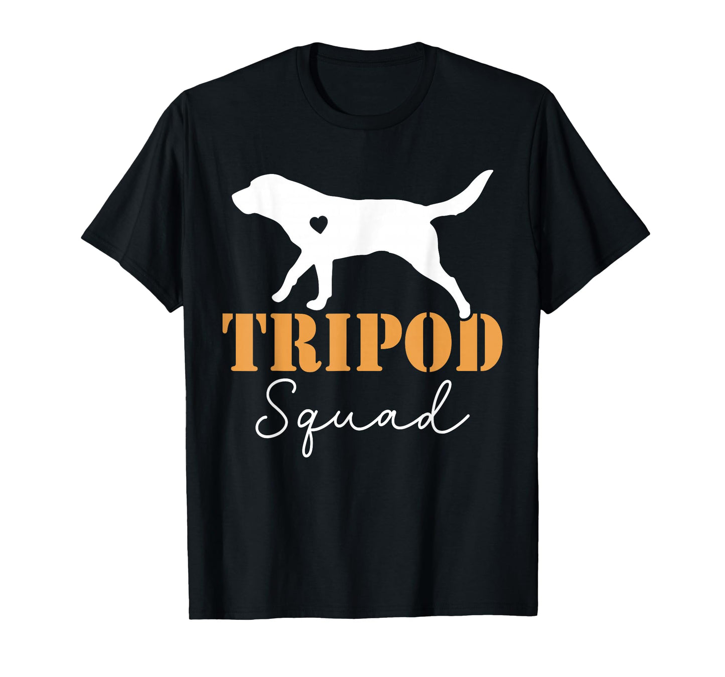 Tripod Squad, Right Back Leg Amputee, Tripaw Dogs T-Shirt