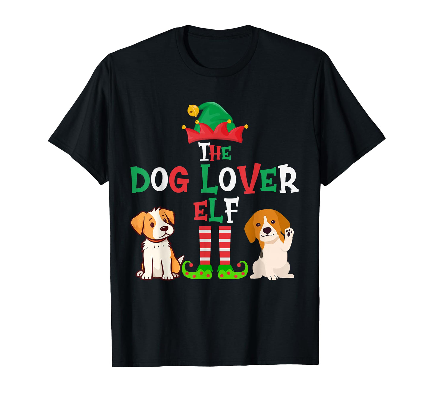 The Dog Lover Elf - Funny Matching Family Group Christmas T-Shirt