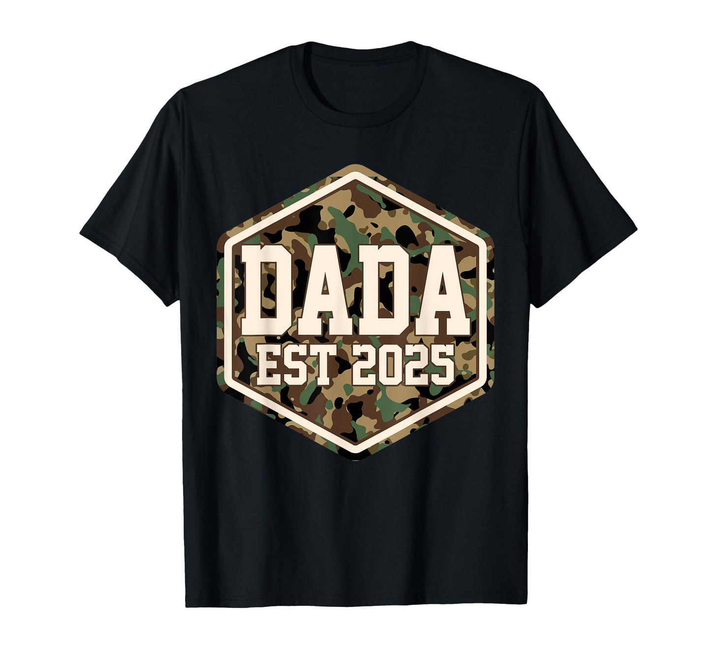 CAMO Dada Est 2025 Father's Day New Dada Baby Announcement T-Shirt