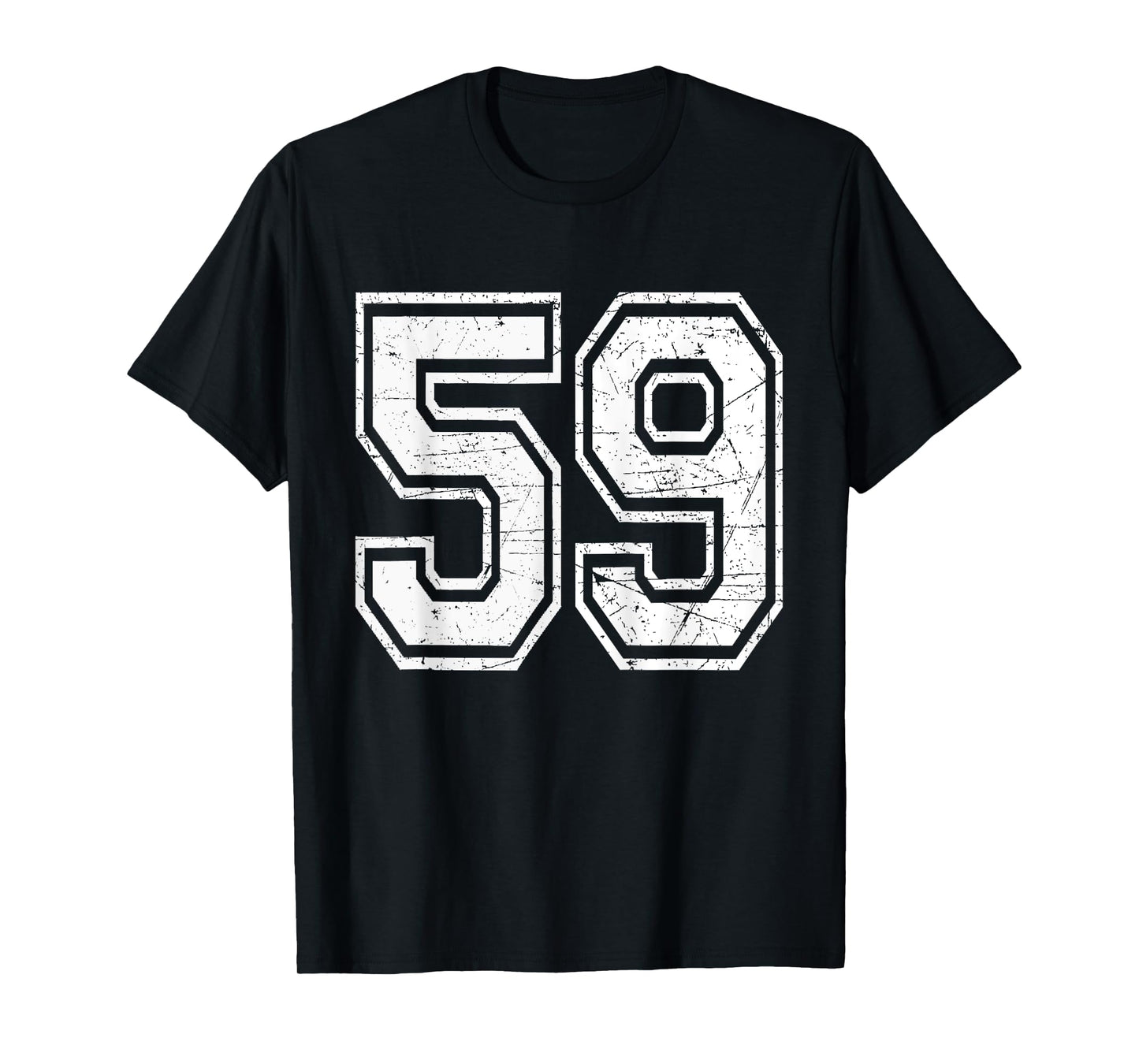 Number 59 Varsity Sports Team Jersey 59th Birthday T-Shirt