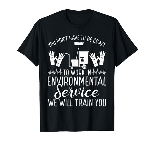Environmental Service Technician EVS Worker EVS Tech Badge T-Shirt