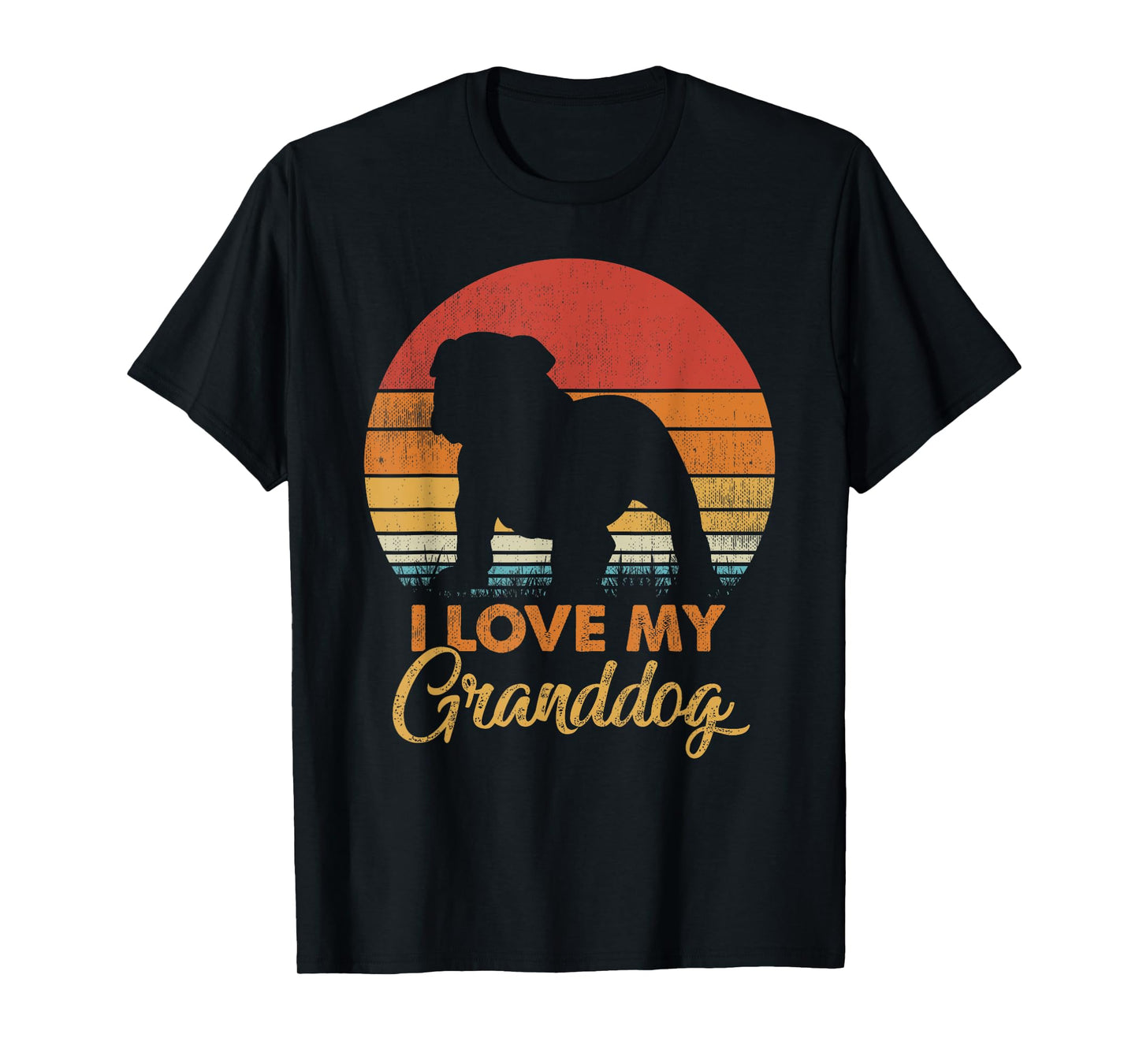 Love My Granddog Bulldog Grandparents T-Shirt
