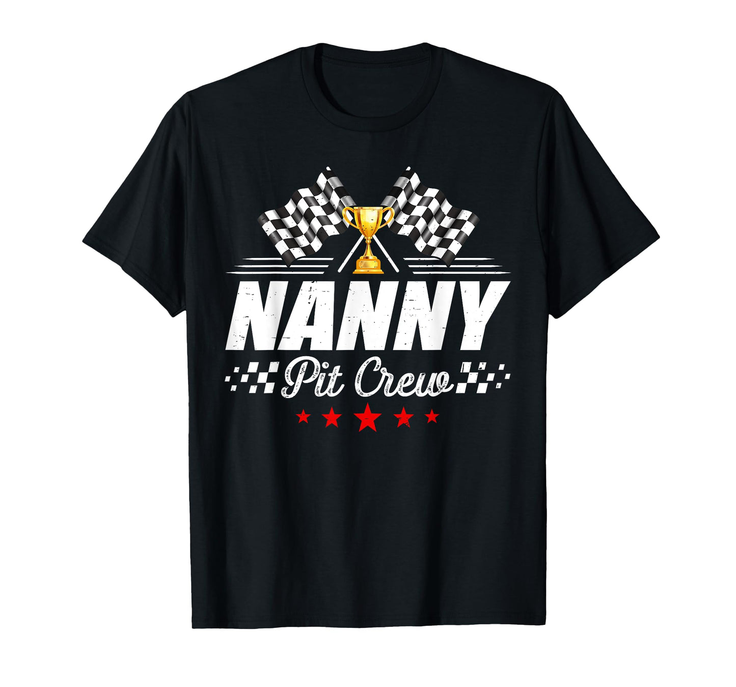 Nanny Pit Crew Race Car Racing Birthday Party Matching T-Shirt