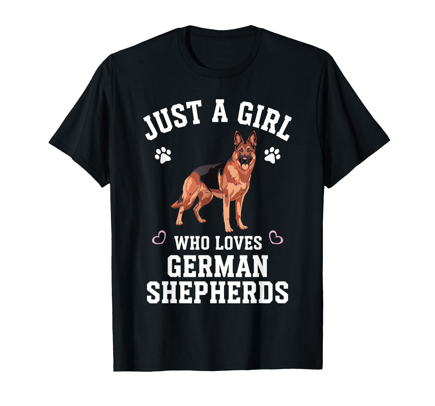 German Shepherd Art For Women Girls German Shepherd Lover T-Shirt