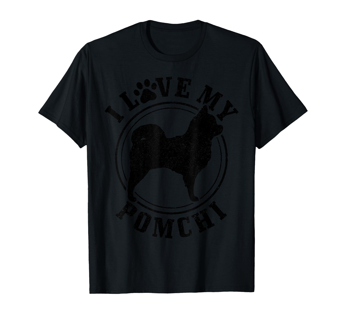 Pomchi Dog I Love My Pomchi Mom Dad Men Women T-Shirt