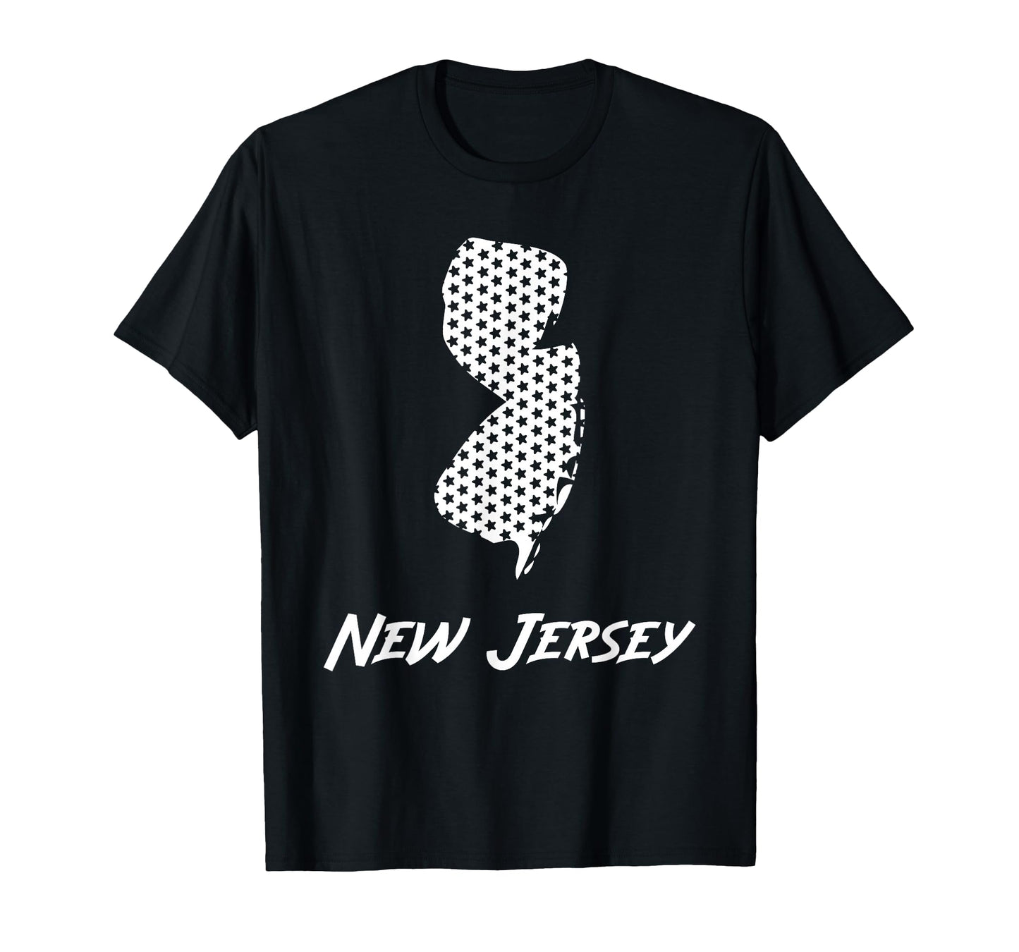 New Jersey USA State Outline Stars Vintage Retro Design T-Shirt