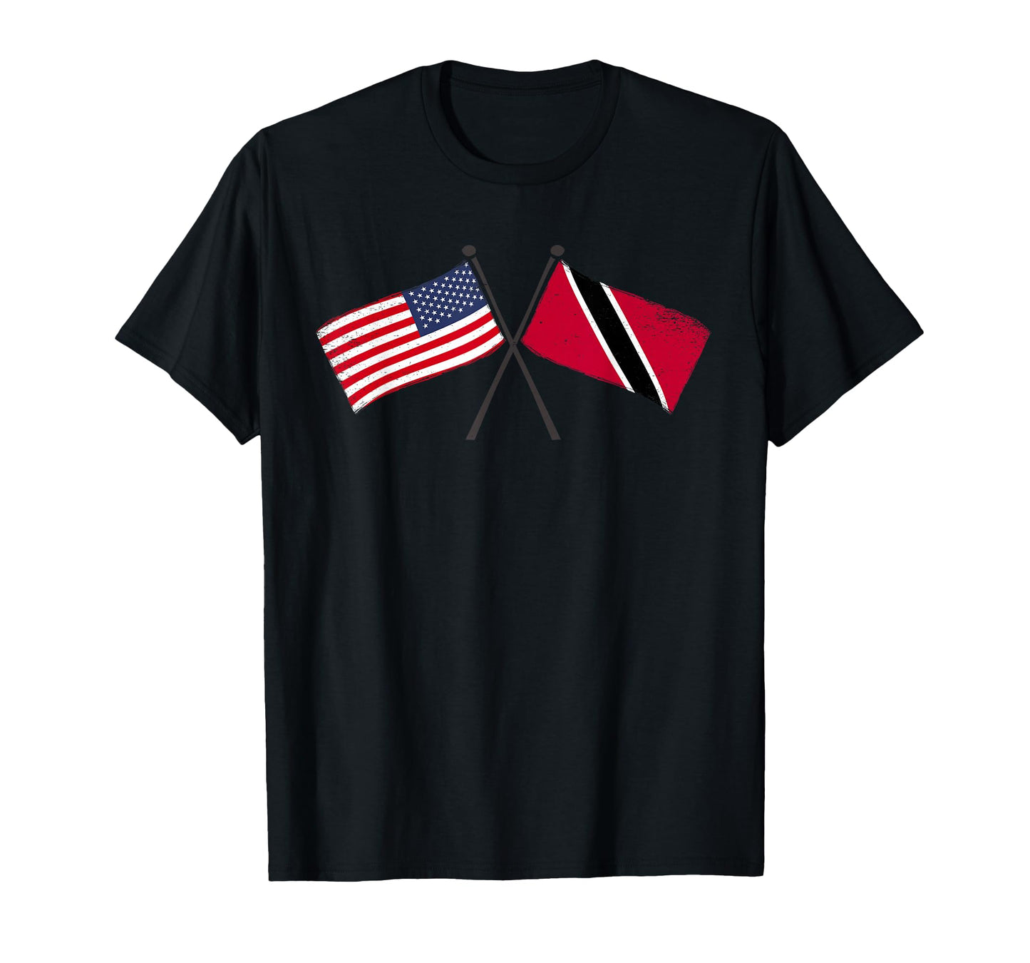 USA Trinidad and Tobago Crossed Flags American Trinidadian T-Shirt