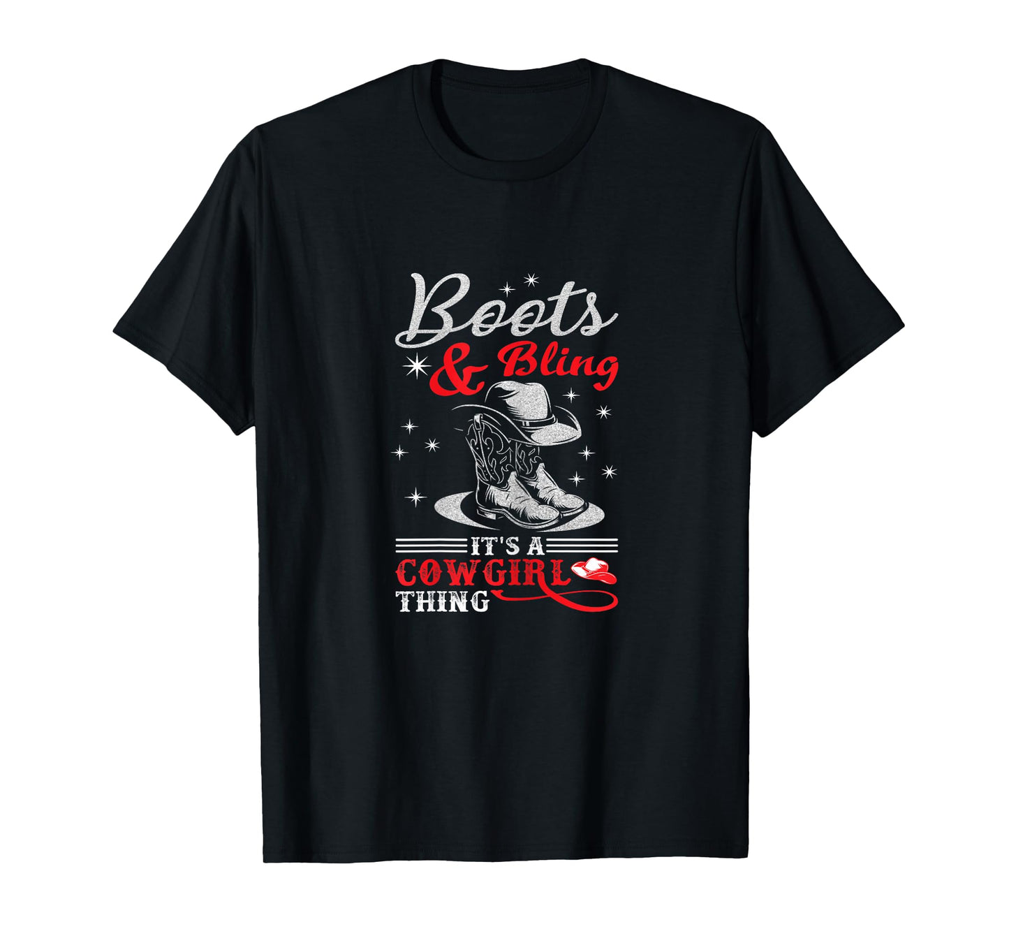 boots & bling it's a cowgirl thing Western T-Shirt