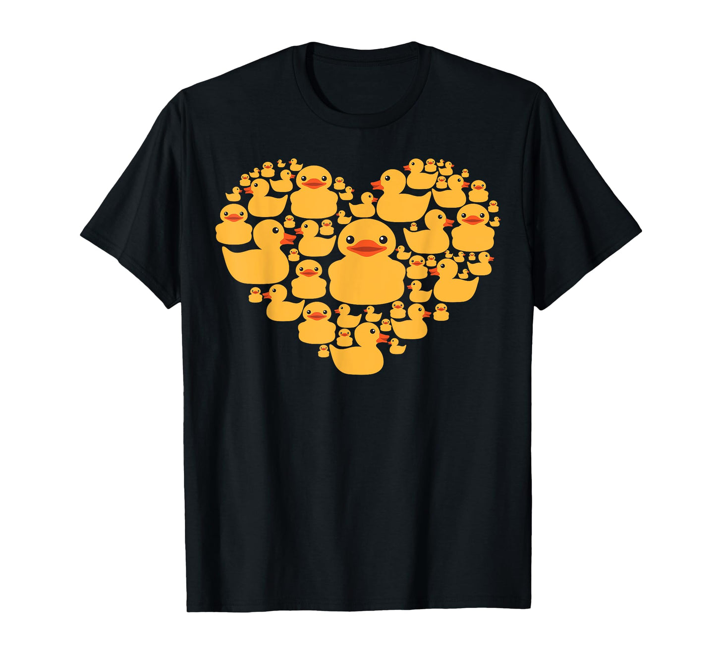 Funny Rubber Duck Gift For Men Women Cool Rubber Ducks Heart T-Shirt
