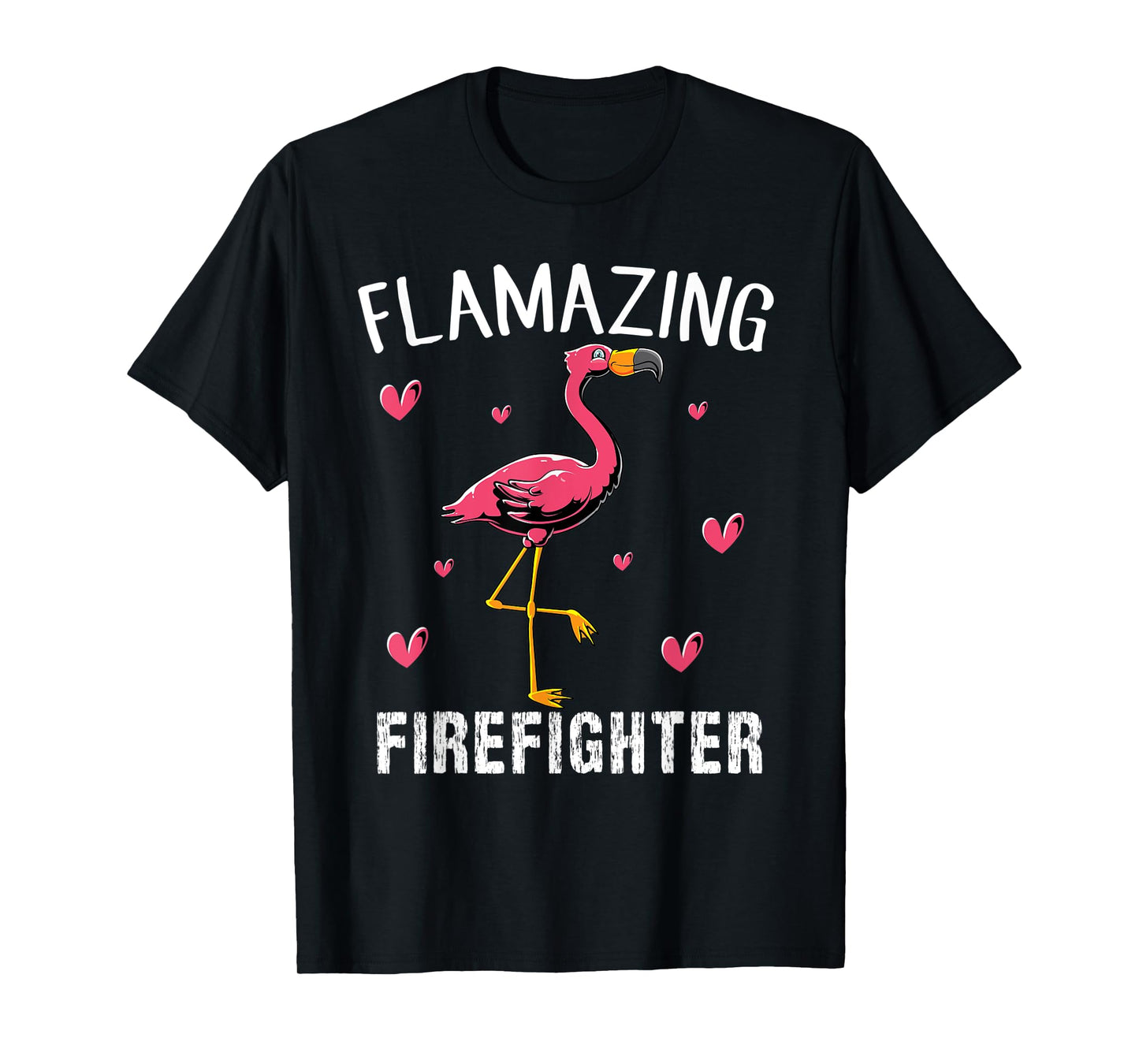 Flamingo bird Funny Flamazing FIREFIGHTER T-Shirt