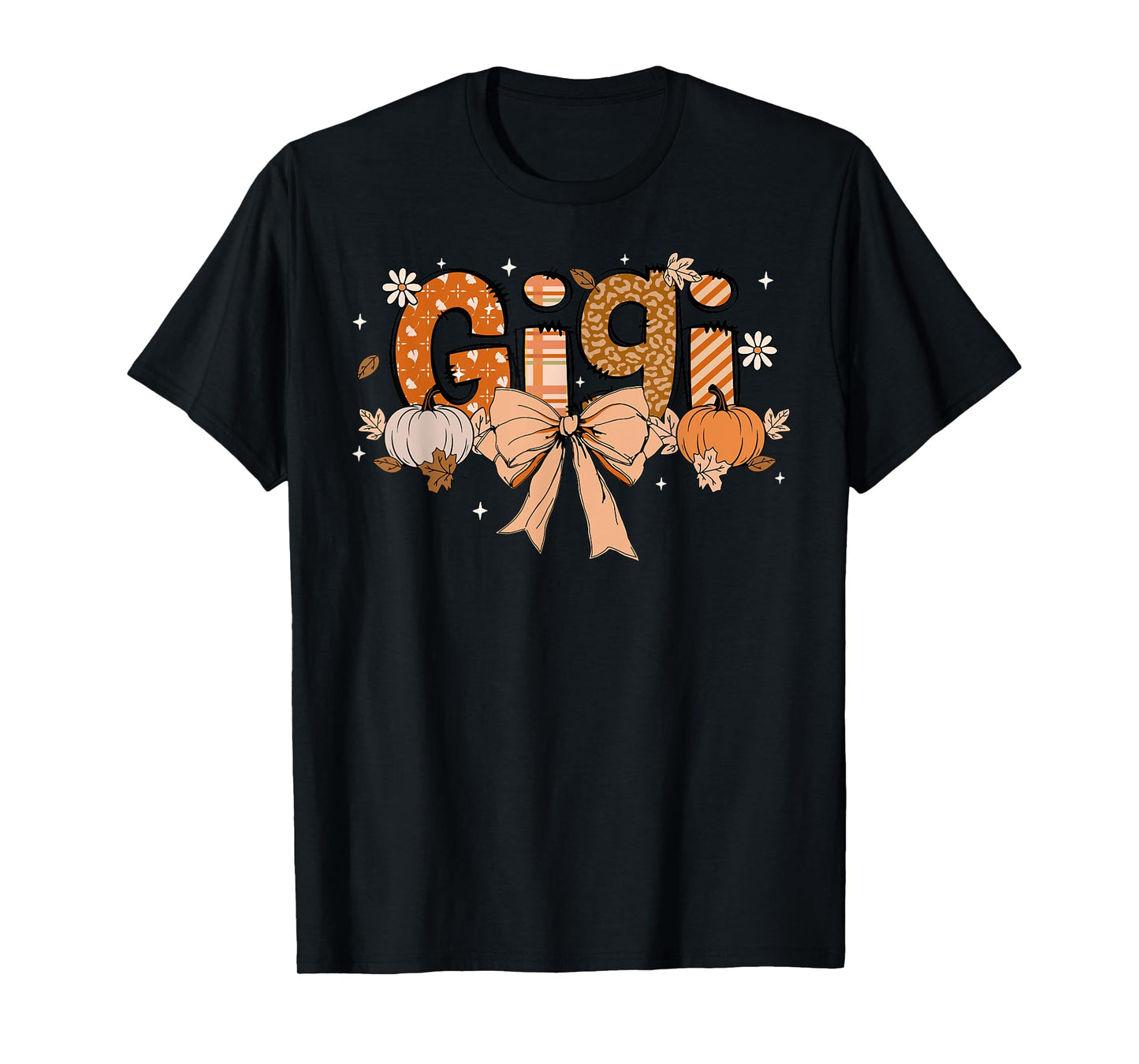 Gigi Pumpkin Fall Coquette Bow Thanksgiving Mom Women T-Shirt