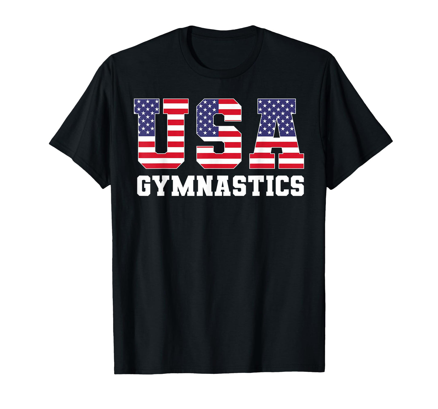 Gymnast Gymnastics USA American Flag 4th of July Girls Boys T-Shirt