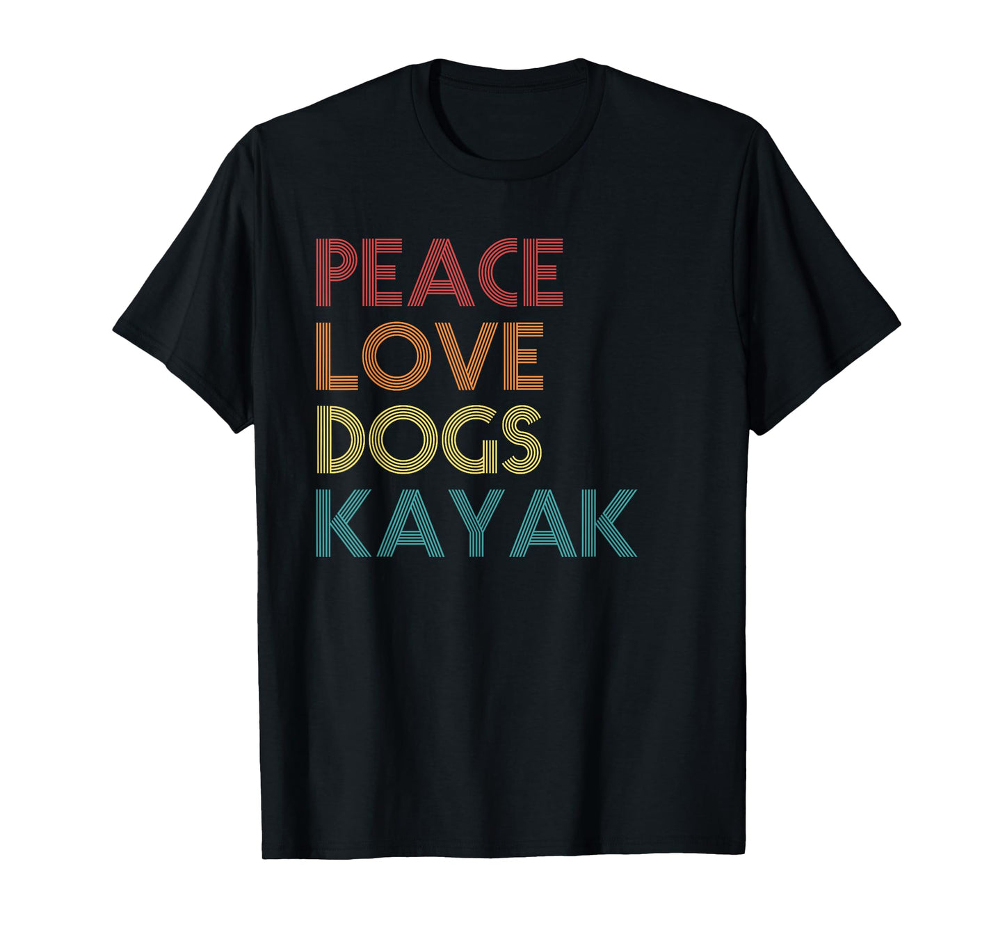 Kayaker Kayaking Apparel Kayak and Dog Lovers Vintage Retro Men Women T-Shirt