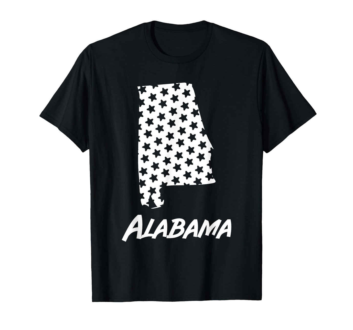 Alabama USA State Outline Stars Vintage Retro Design T-Shirt