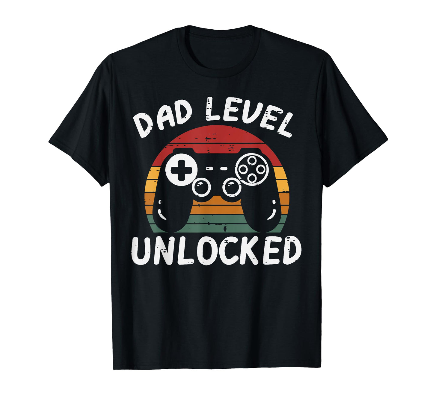Fathers Day Gamer Dad Level Unlocked Retro Gaming Daddy Papa T-Shirt