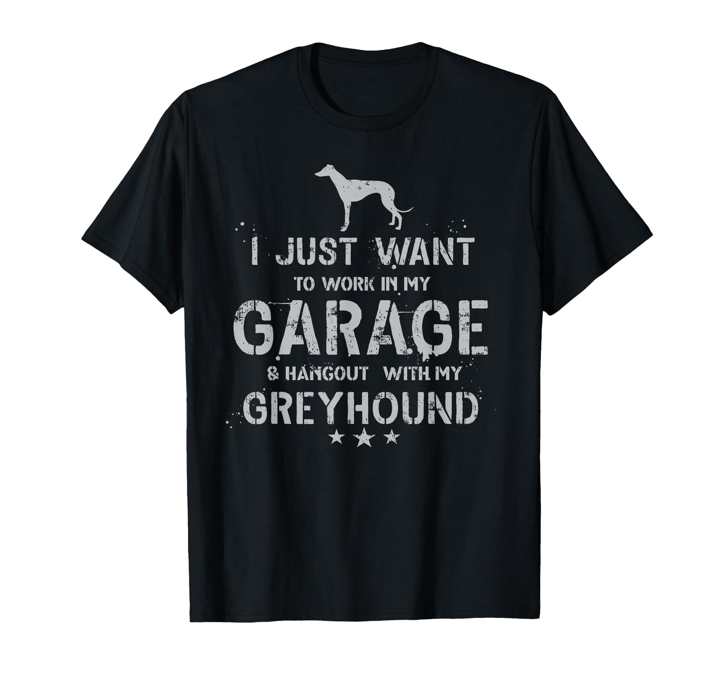 Funny Greyhound Dad Garage Men Hang T-Shirt