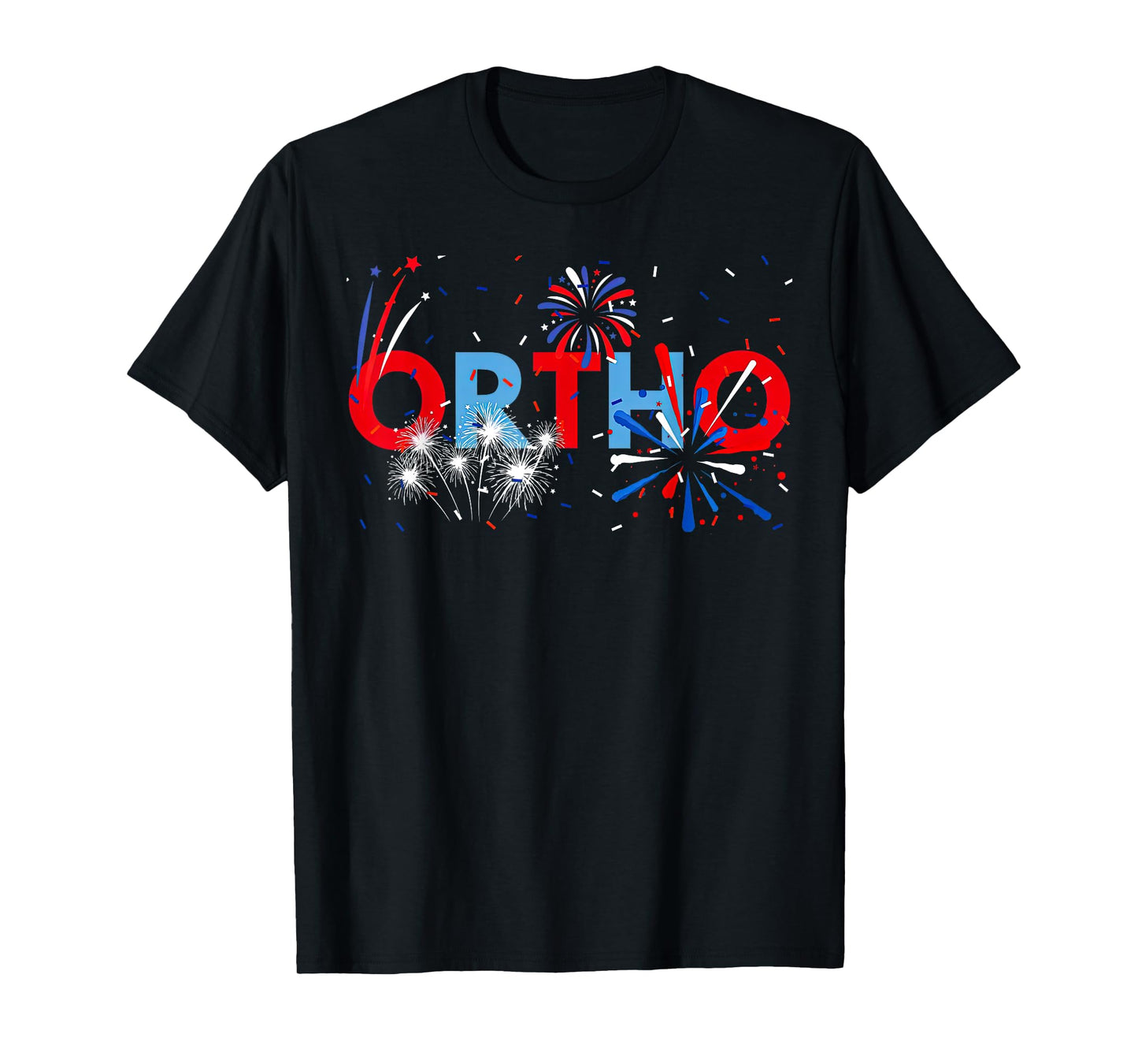 Retro Ortho Nurse Firework 4th Of July Orthopedic Nursing T-Shirt