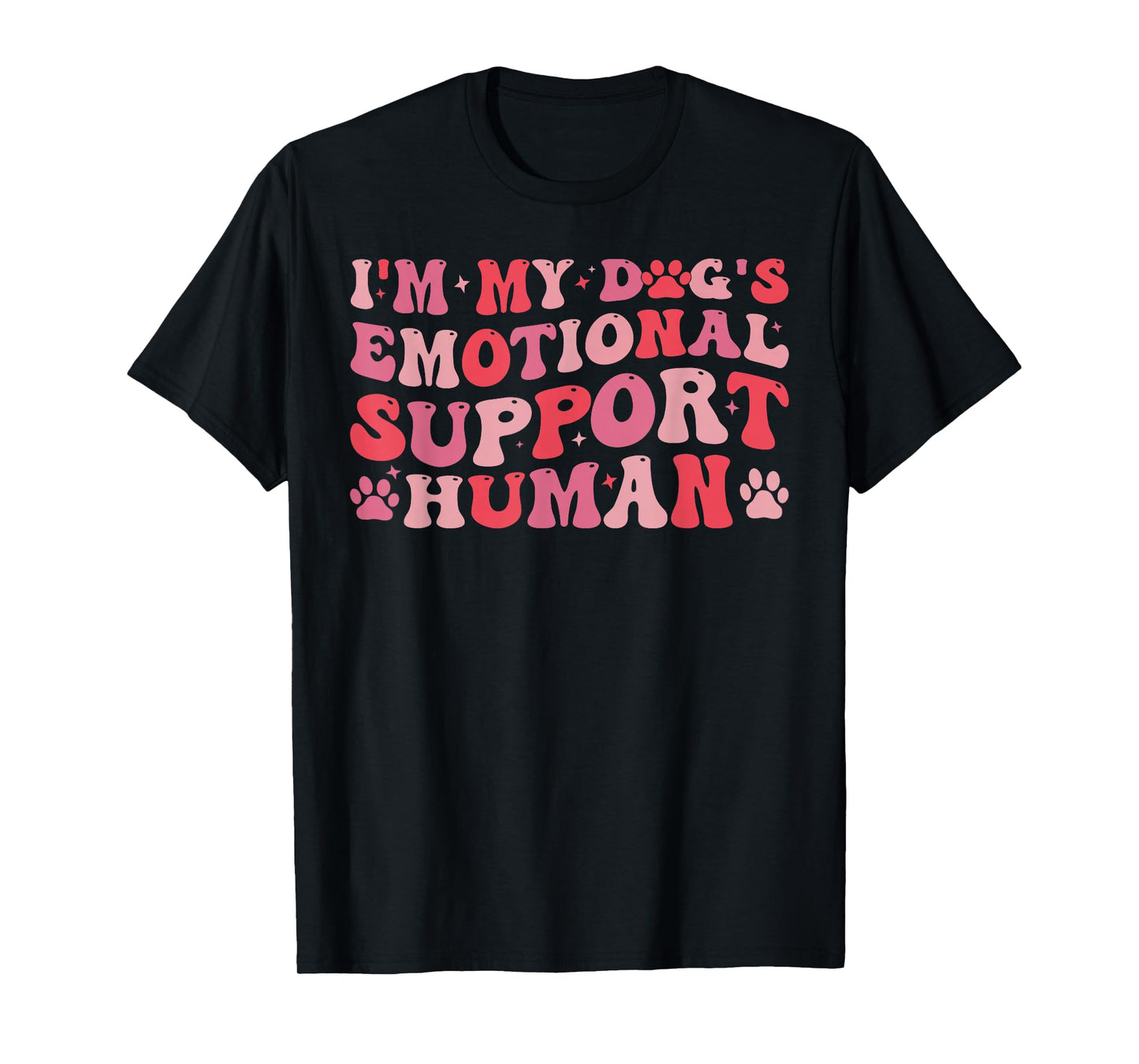 I'm My Dog's Emotional Support-Human Retro Dog T-Shirt