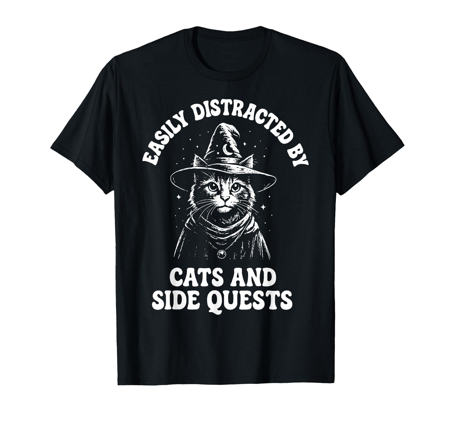 Easily Distracted By Cats And Side Quests T-Shirt