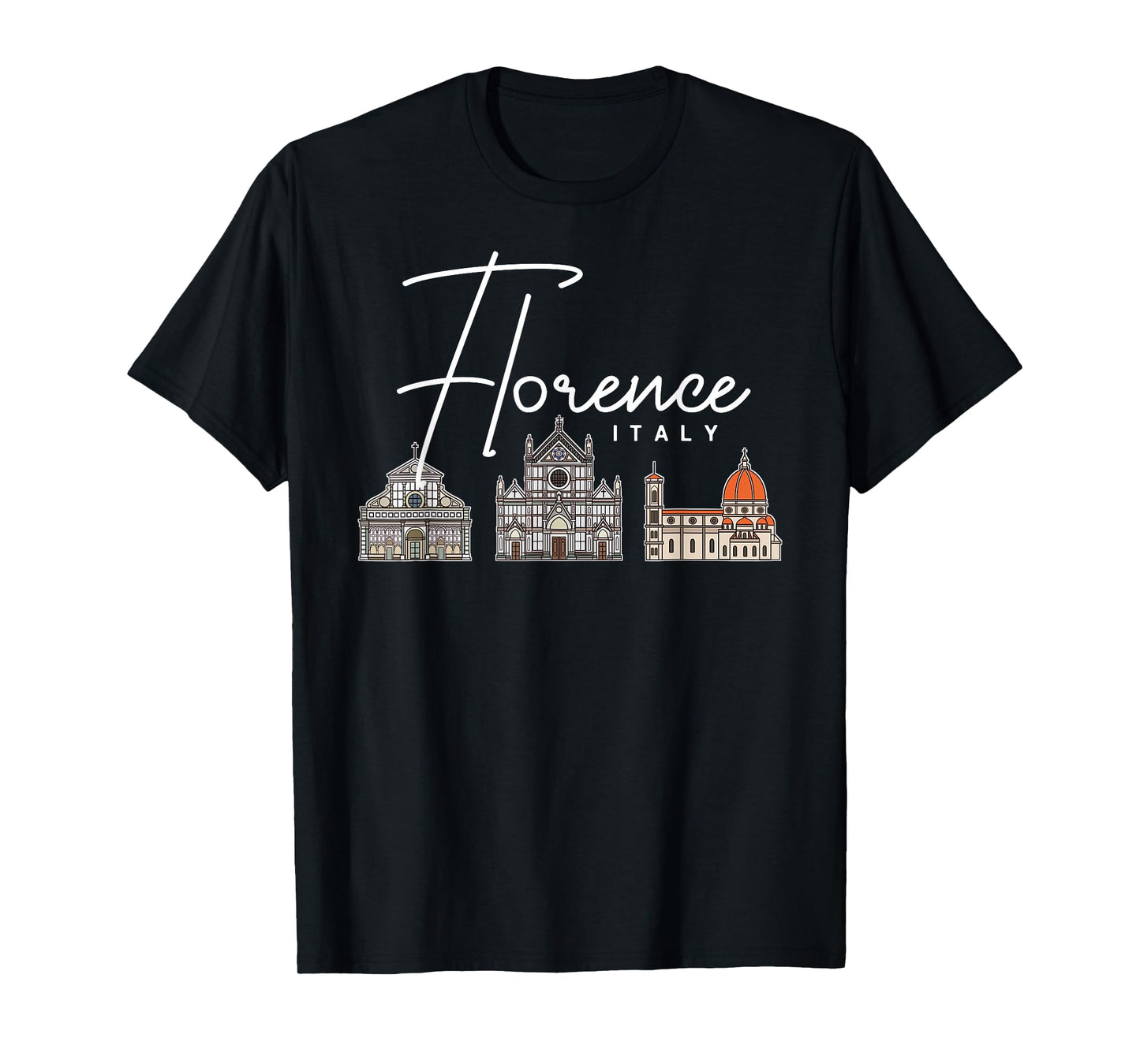Florence Italy City Skyline Map Travel T-Shirt