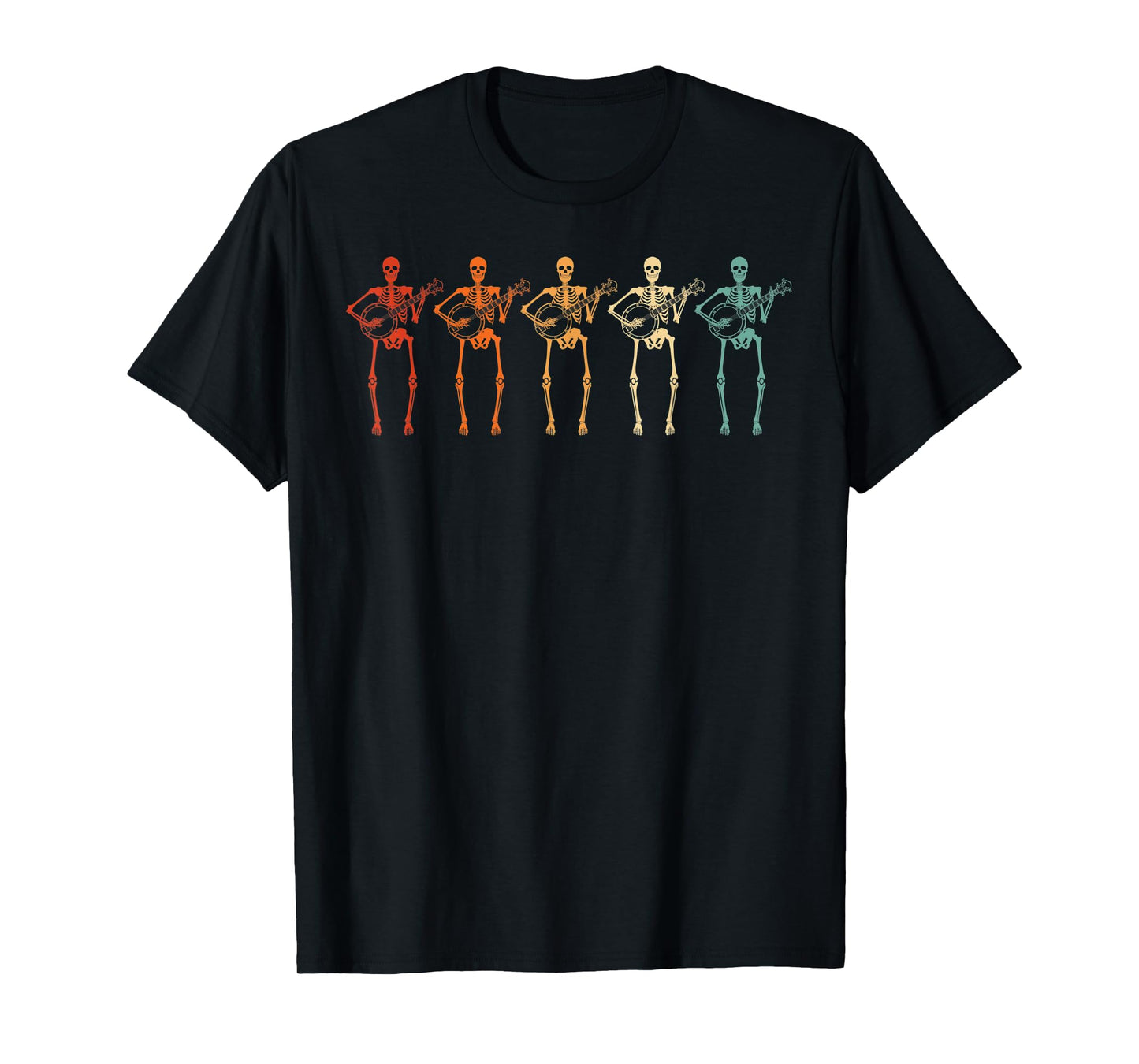 Halloween Skeleton Banjo Player Costume Outfit Musician T-Shirt