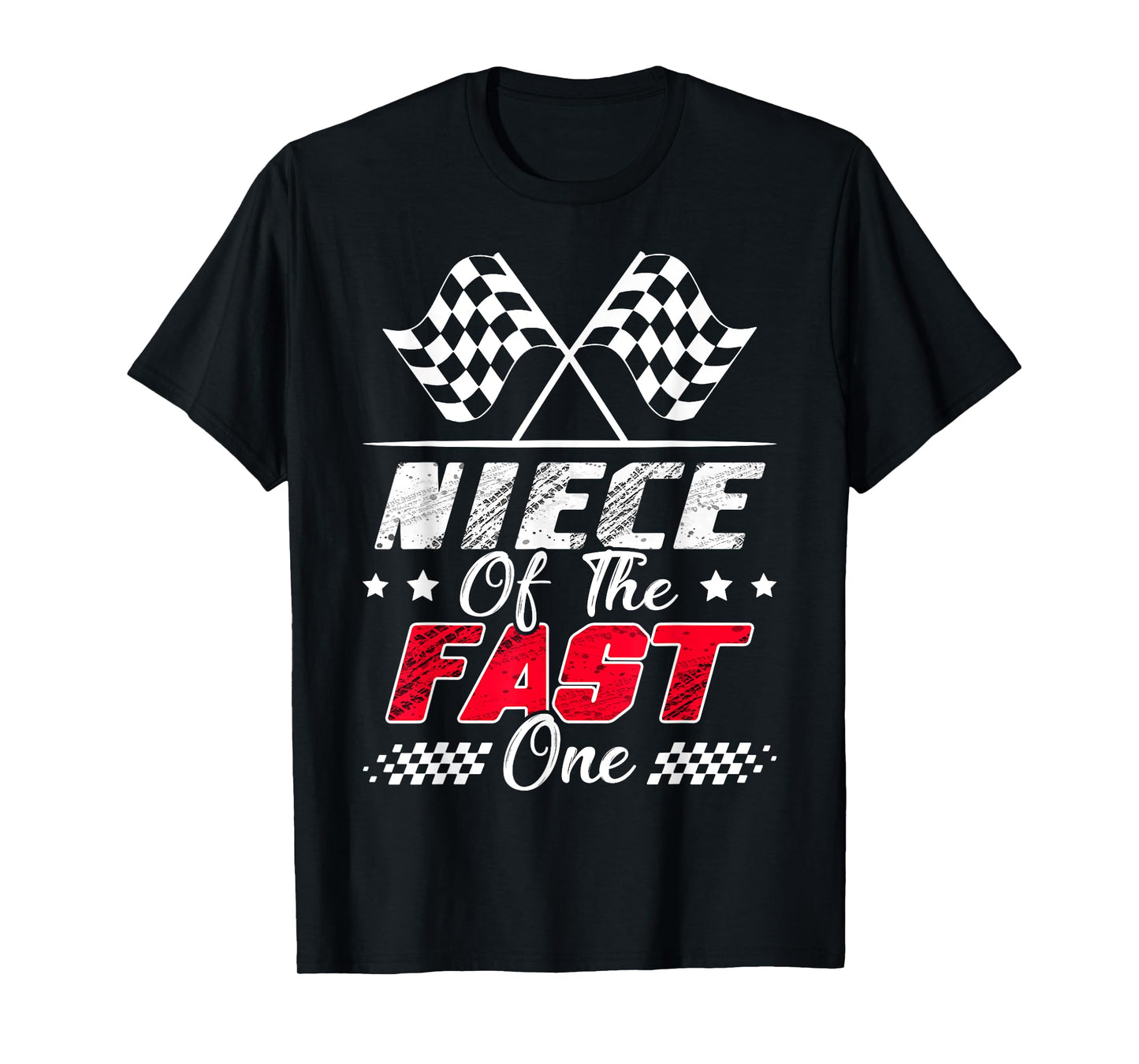 Niece Of The Fast One First Birthday Racing Car Family T-Shirt
