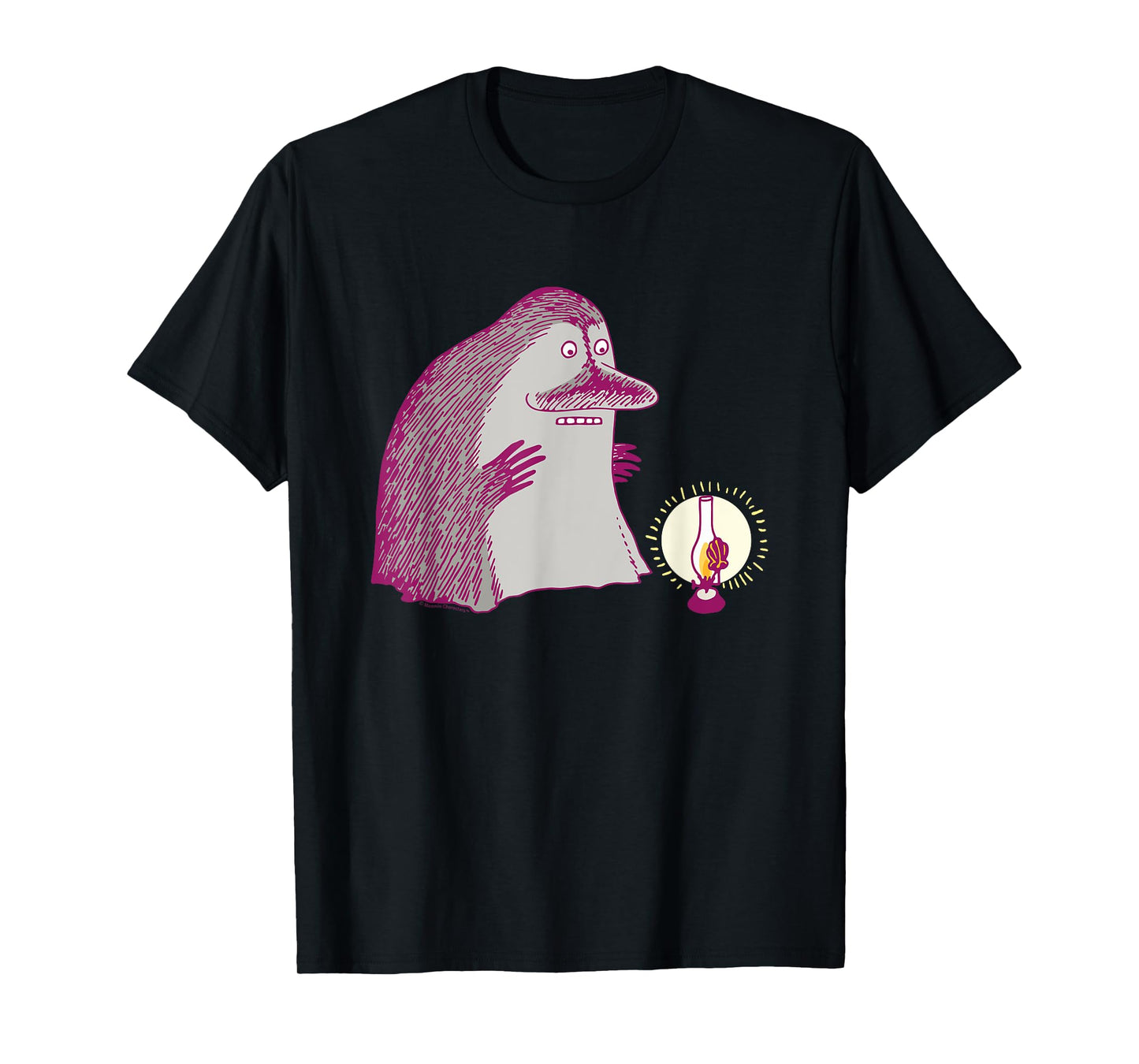 Moomin The Groke Spooky Lamp Light T-Shirt