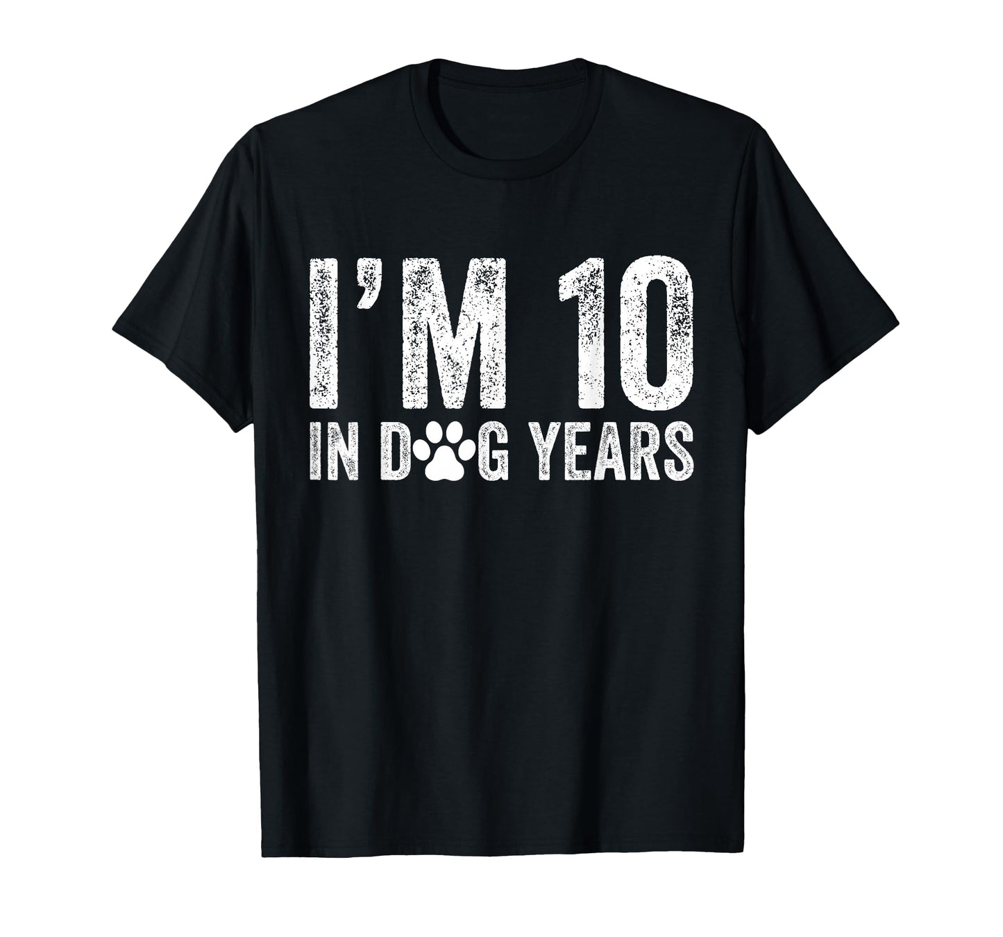 I'm 10 In Dog Years Funny 70th Birthday Dog Lover Vintage T-Shirt