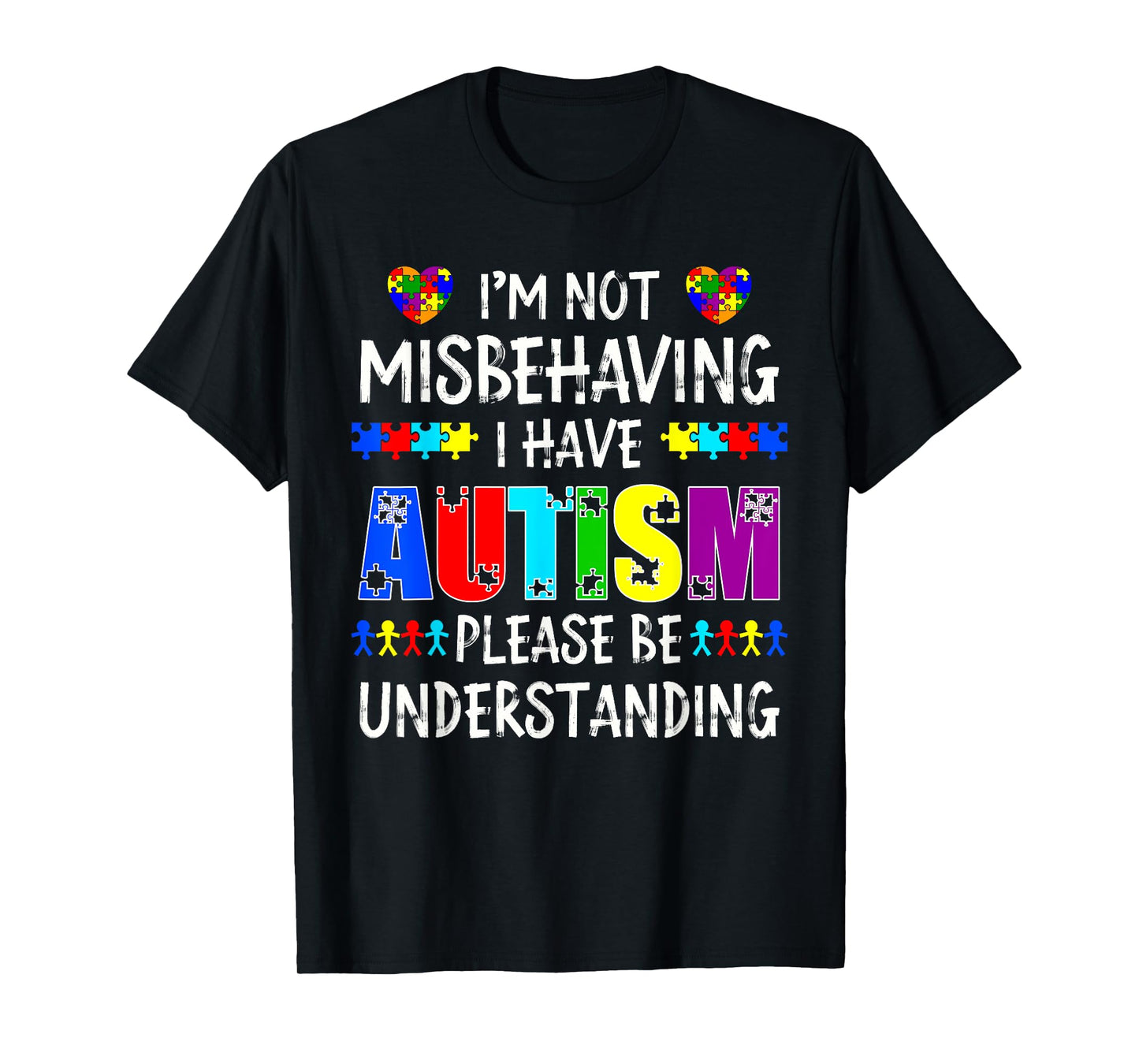 Autism Puzzle I'm Not Misbehaving I Have Autism Awareness T-Shirt