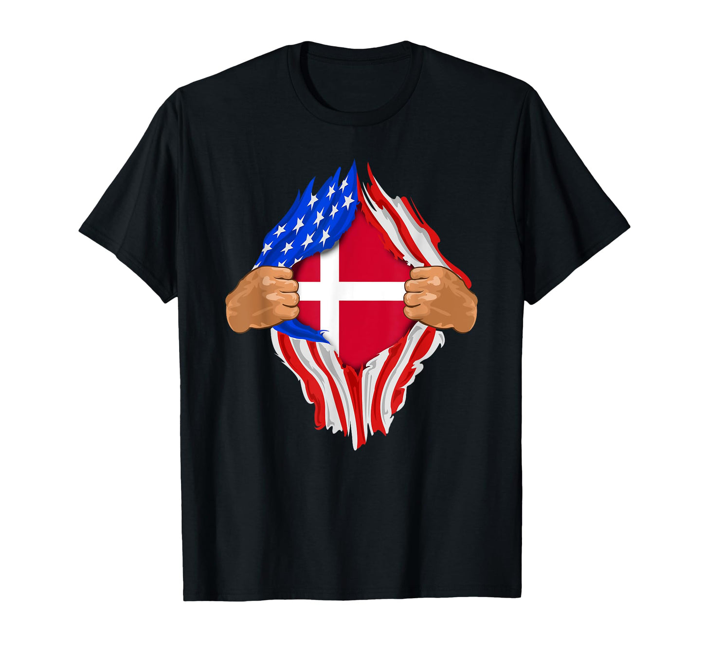 Danish Blood Inside Me T-Shirt | Denmark Flag Gift T-Shirt