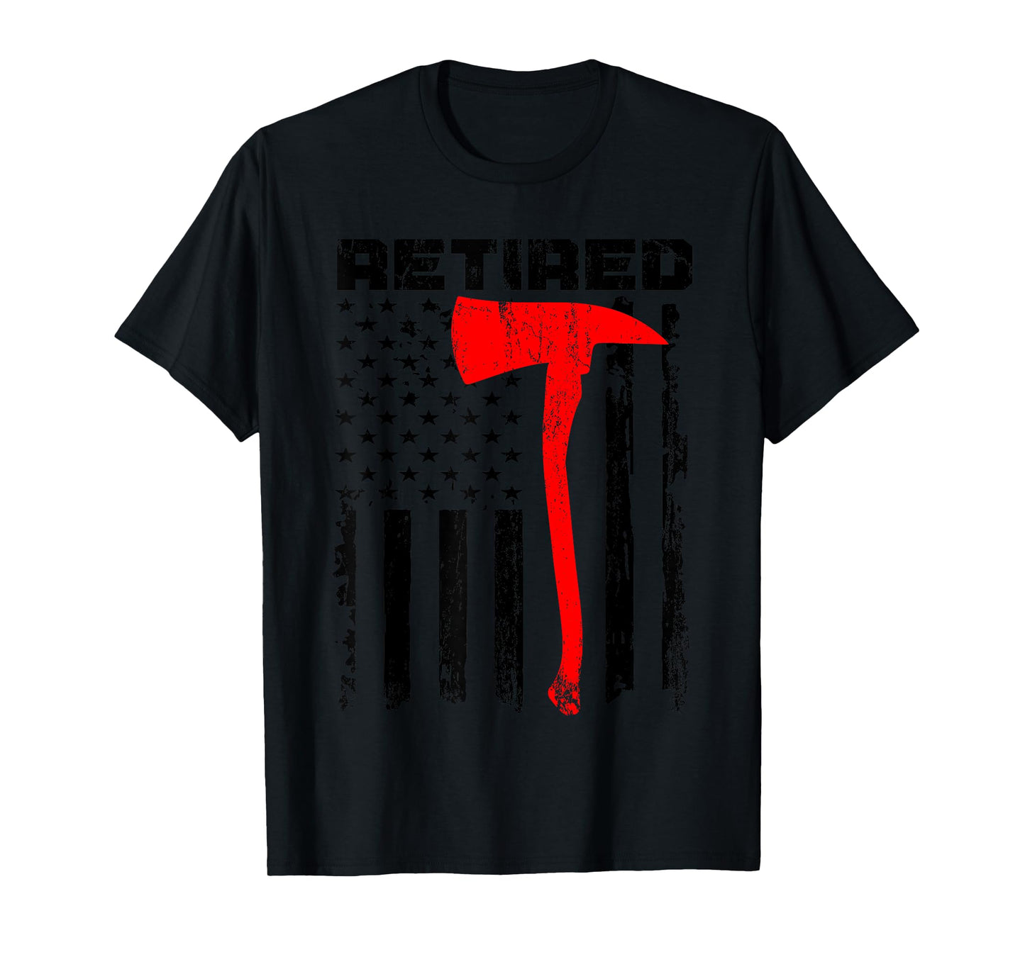 Funny Retired Firefighter USA Flag Fireman Retirement Outfit T-Shirt