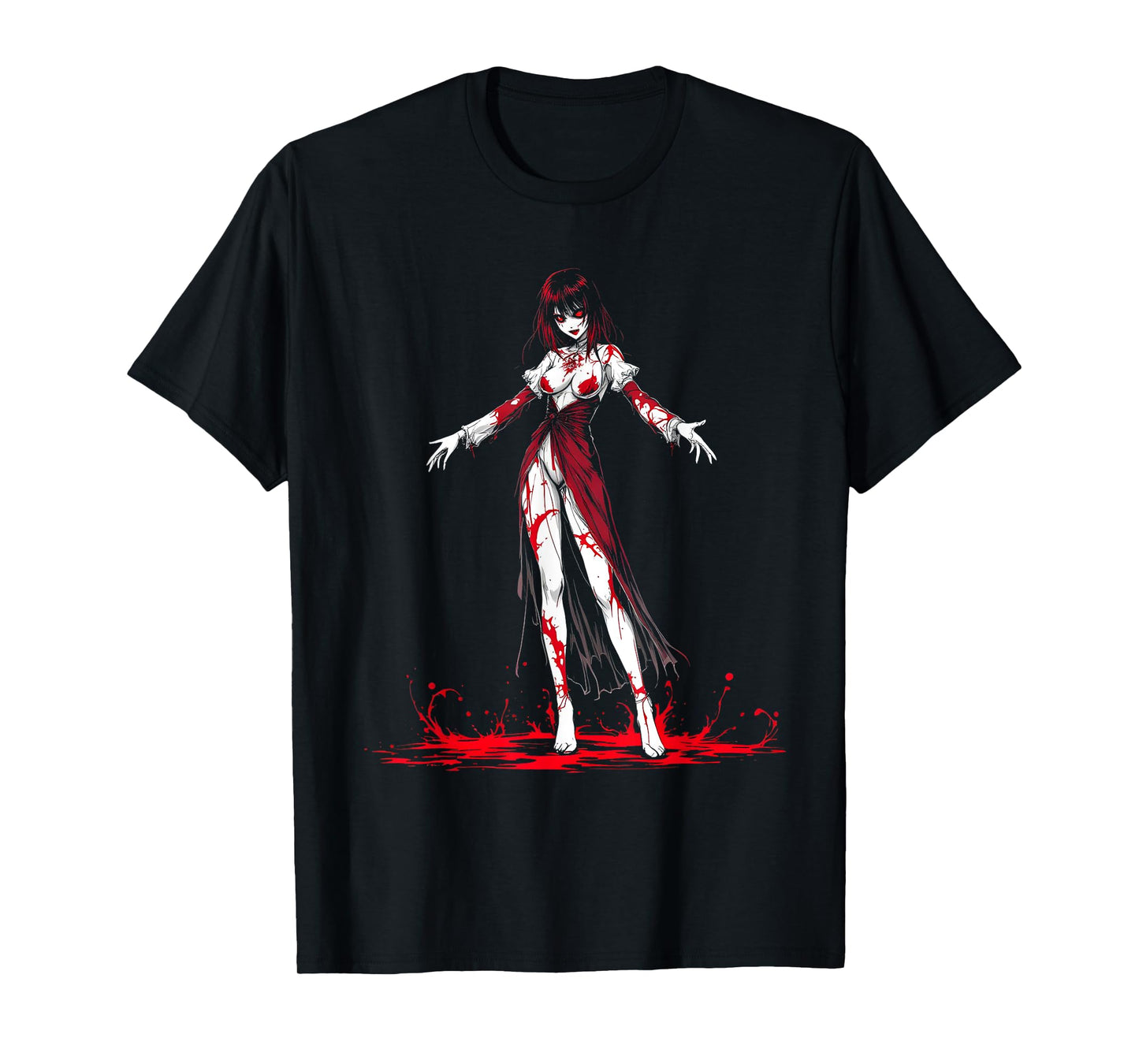 Horror Anime Manga Tee I Gothic Outfit I Japanese Chibi Girl T-Shirt