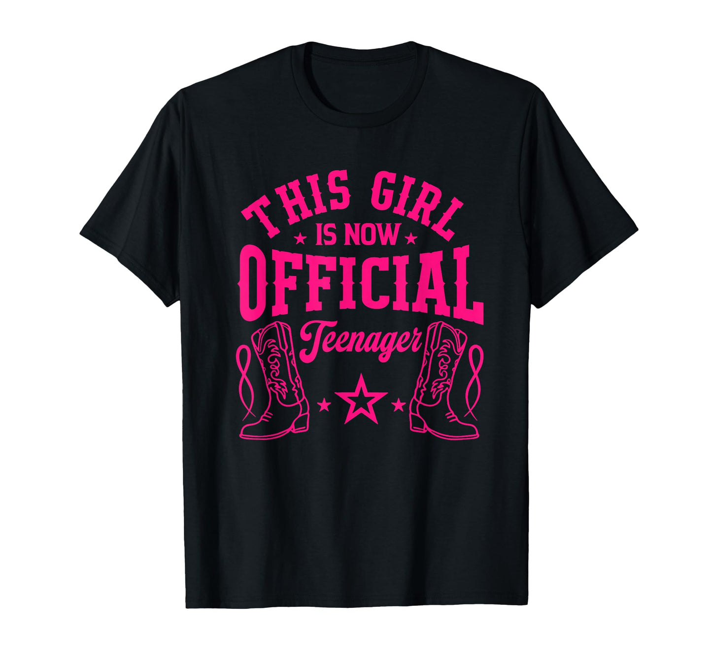 Official Teenager Western 13th Birthday Cowgirl 13 Yrs Old T-Shirt
